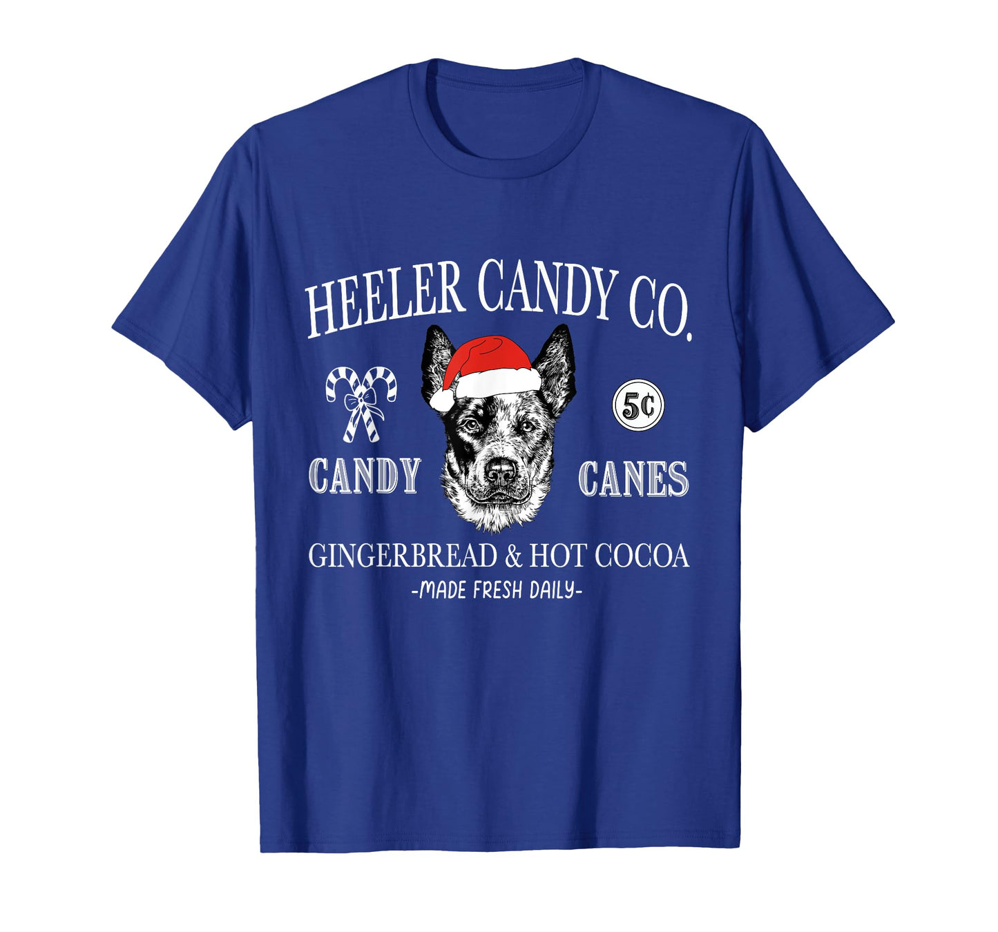 Funny Santa Australian Cattle Dog Christmas Vintage Holiday Men Women Kids T-Shirt