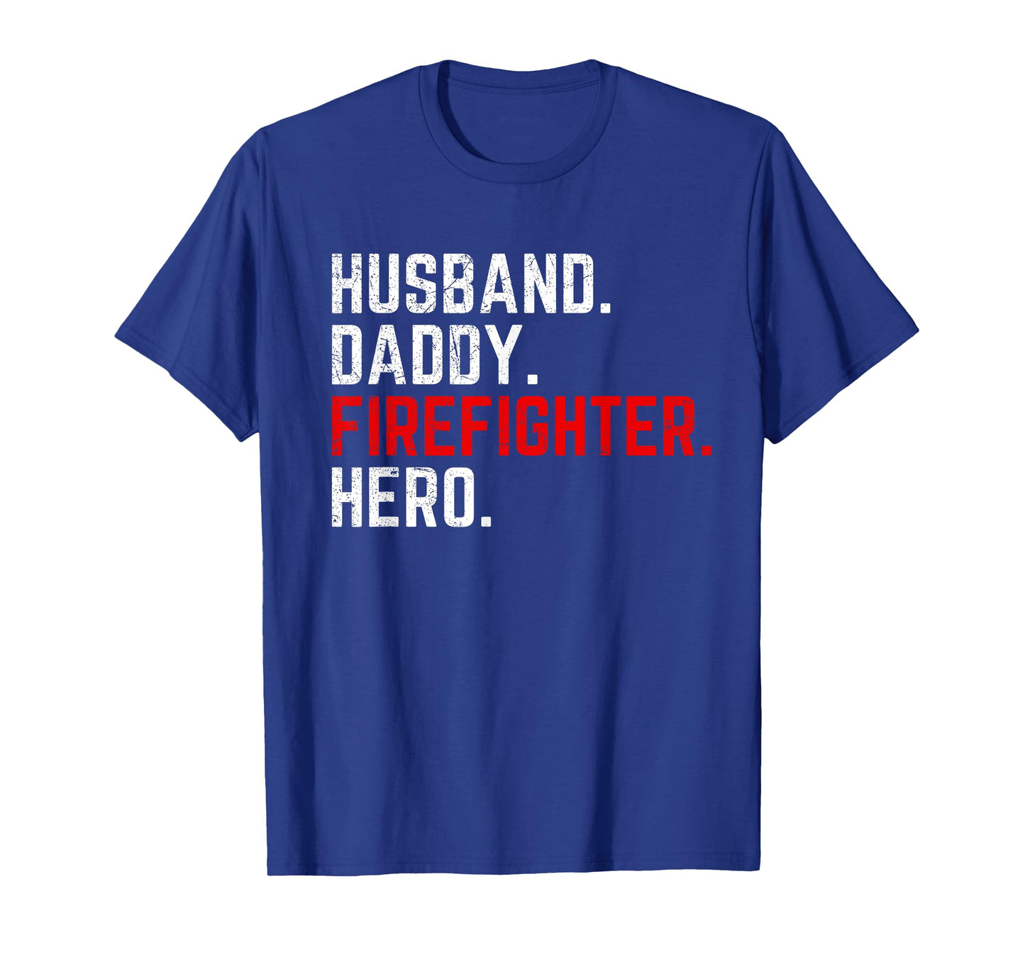 Mens Husband Daddy Firefighter Hero Thin Red Line Gift for Dad T-Shirt