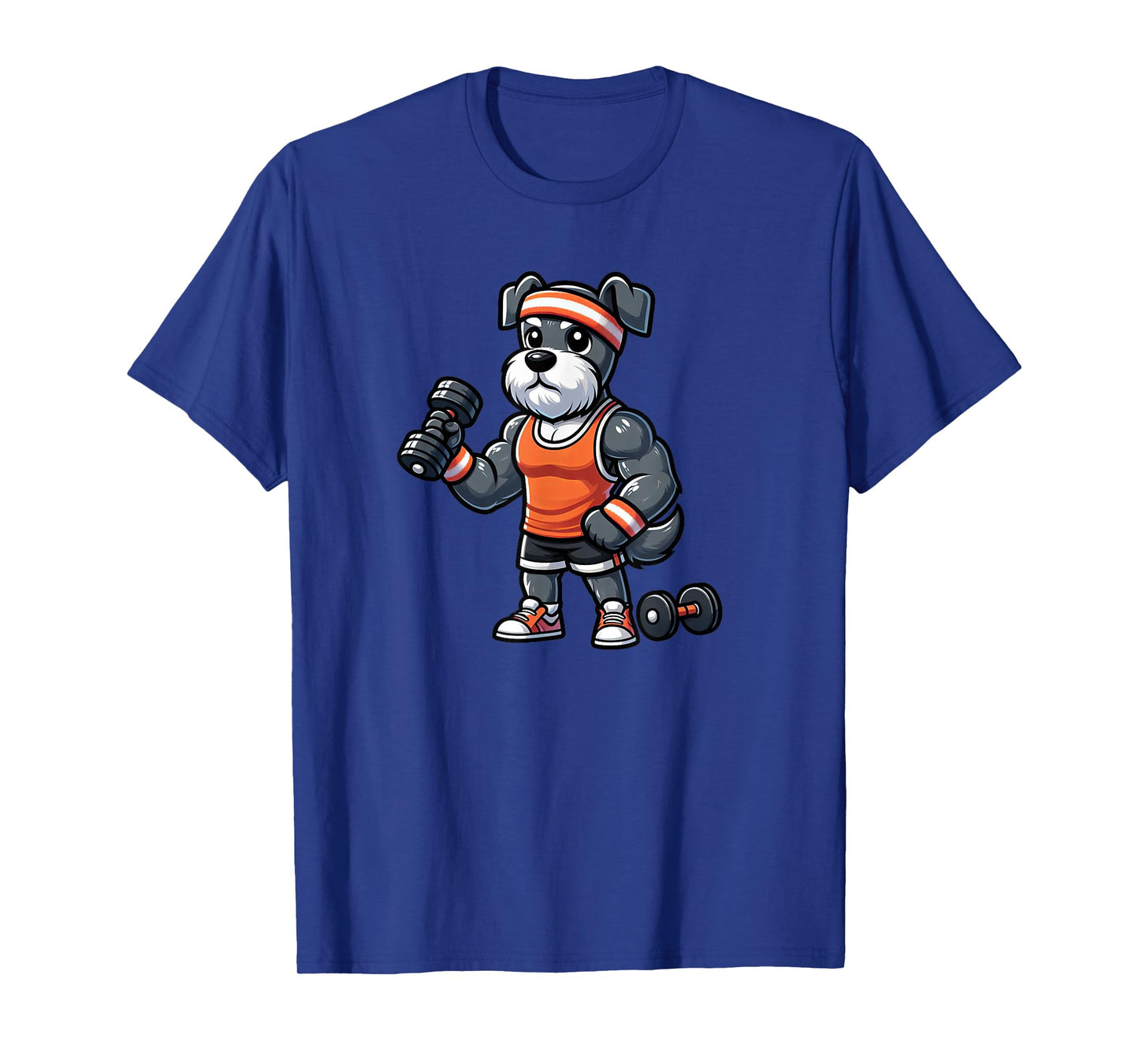 Schnauzer Workout Dog Funny Weightlifting T-Shirt