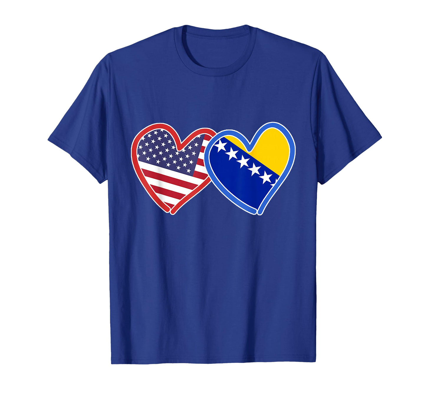 Bosnian American Bosnia & America Flag T-Shirt T-Shirt