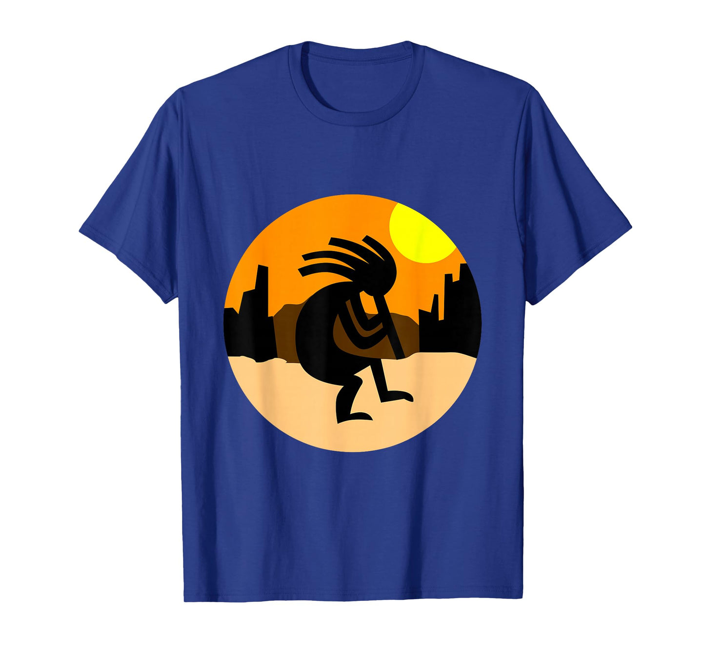 Kokopelli Native American Sunset T-Shirt T-Shirt