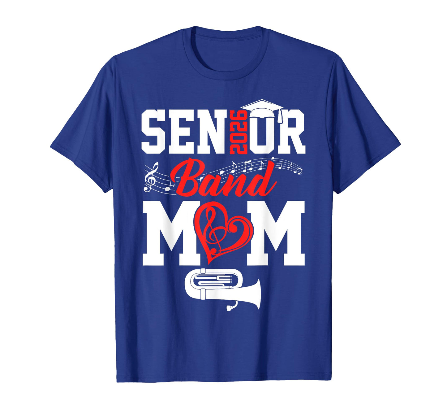 Senior Band Mom 2026 Marching Band Class Of 2026 Tuba T-Shirt