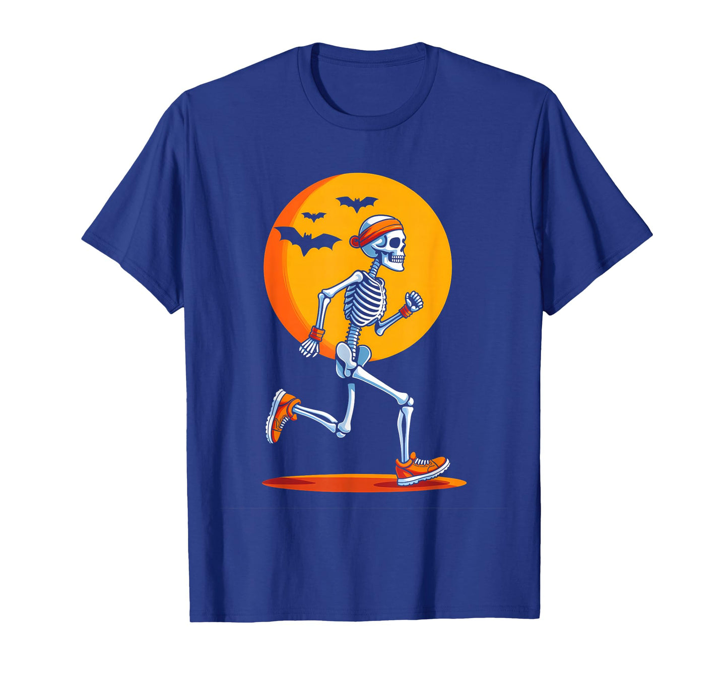 Running Skeleton Funny Halloween Costume T-Shirt