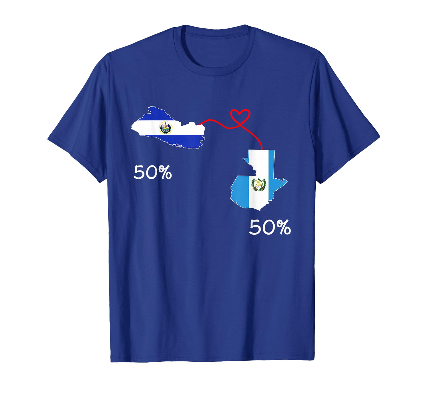 Half salvadorian Half Guatemalan Flag Map Guatemala T-Shirt