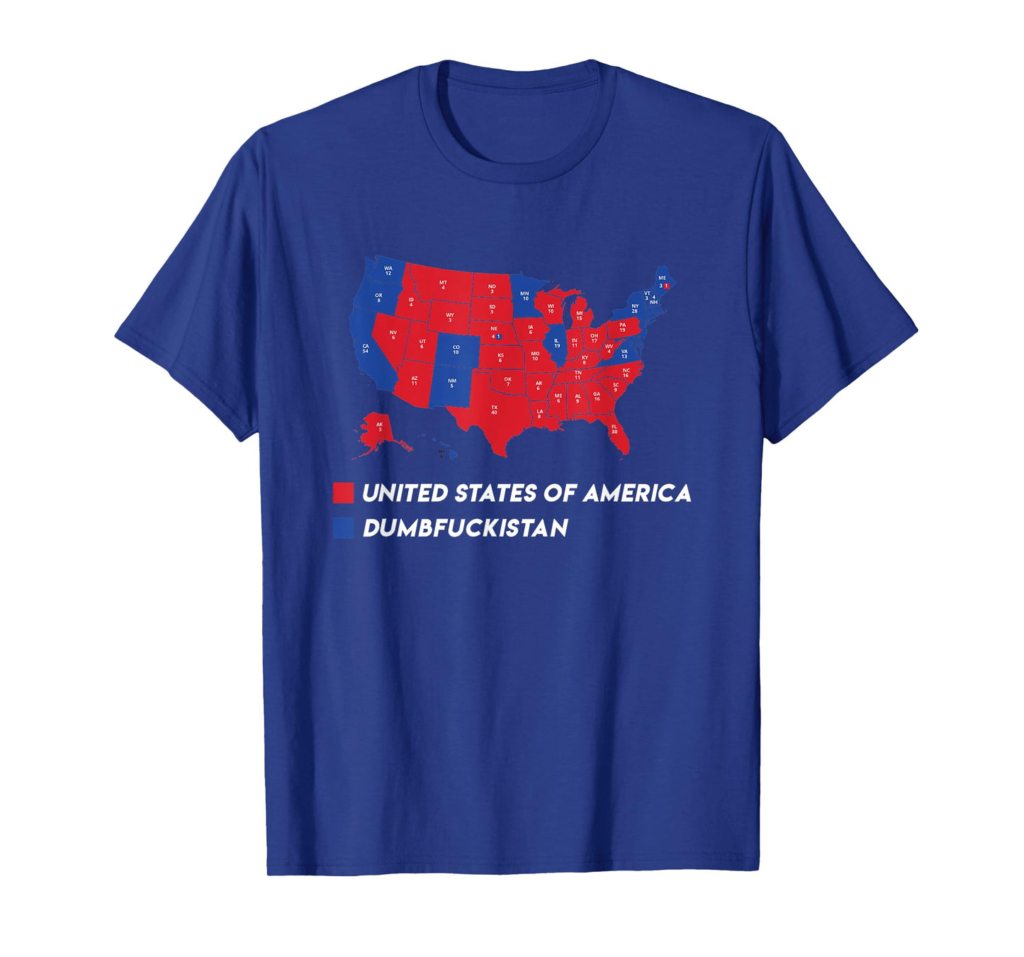 Election Map 2024 United States Of America Dumbfuckistan T-Shirt