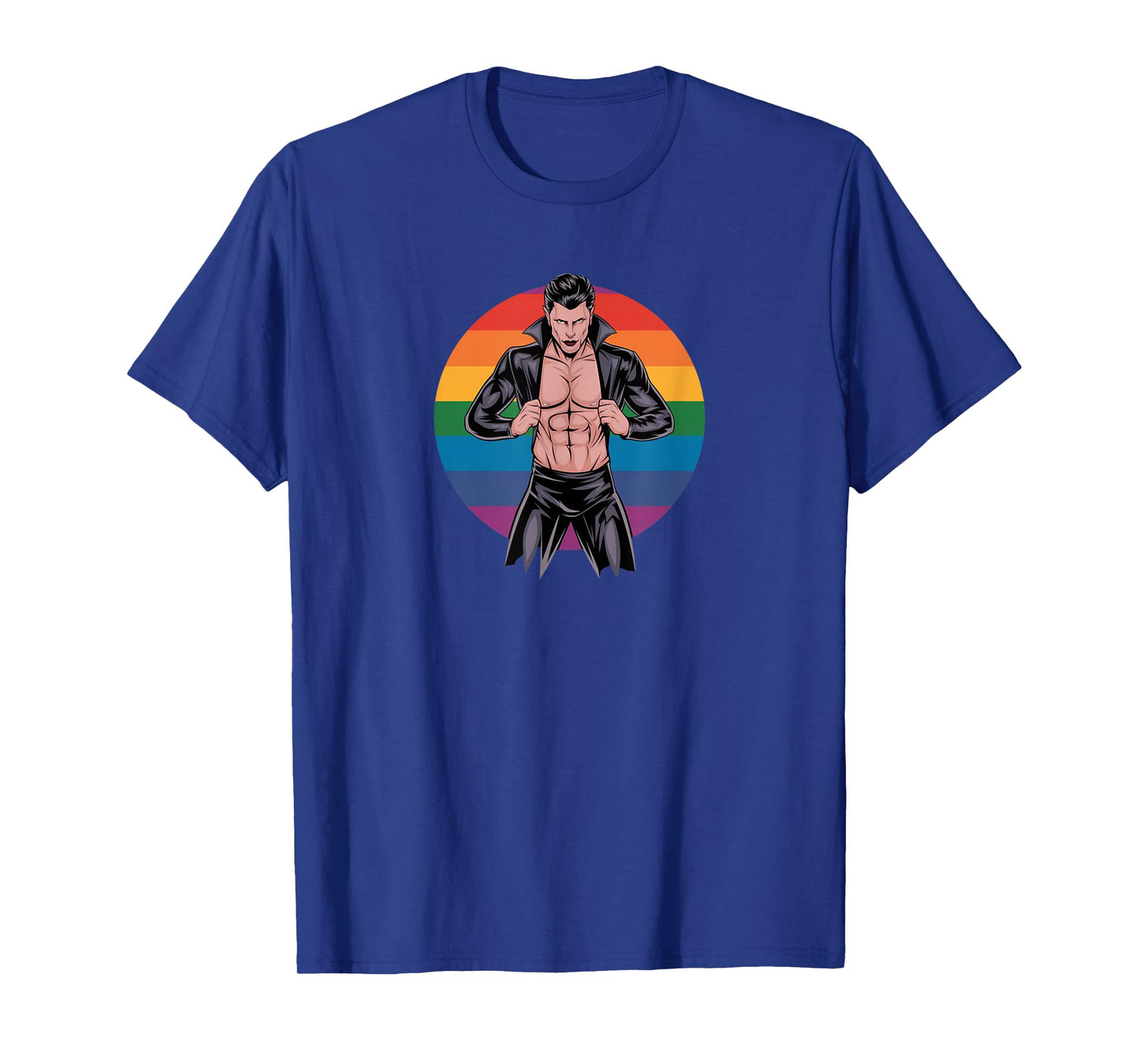 Pride Vampire Dracula Muscle Daddy Gay Pride LGBT Halloween T-Shirt