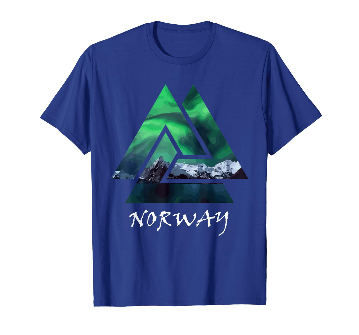 Norway Northern Lights Geometric T-Shirt