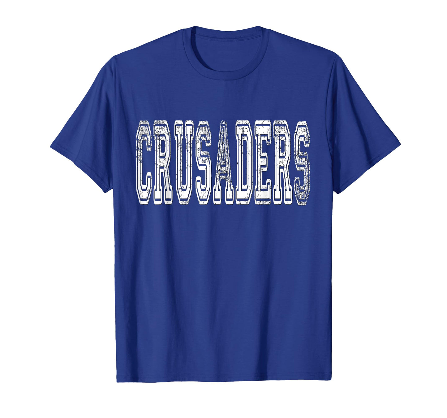 Crusaders Mascot Distressed Vintage School Sports Name Fans T-Shirt