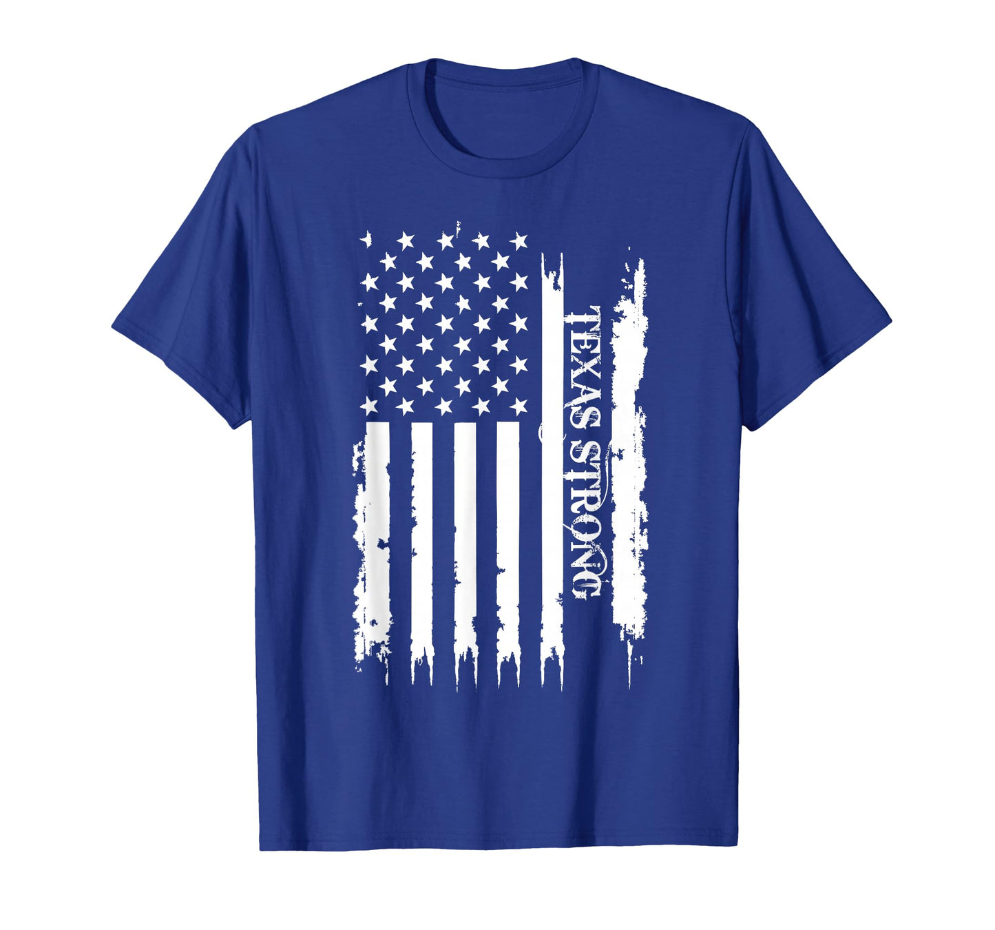 Texas Strong United States Distressed w US Flag T-Shirt