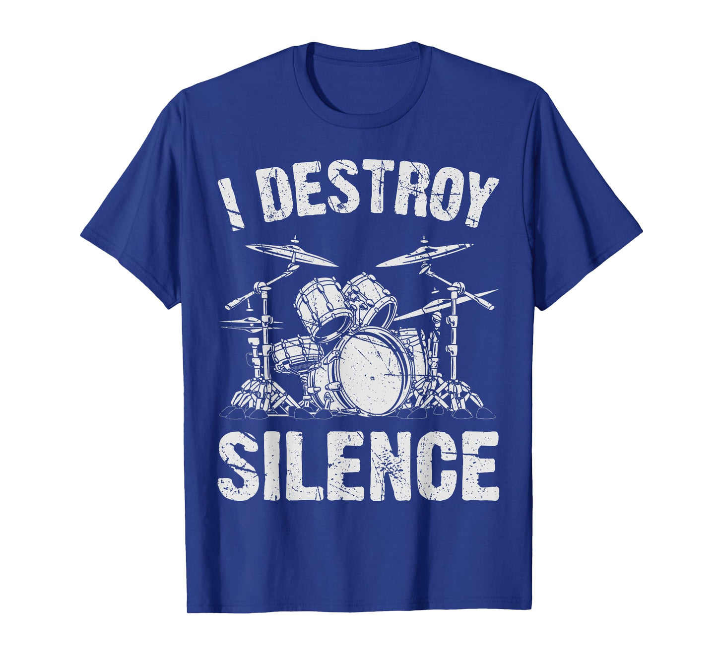 Drummer I Destroy Silence Drumming Vintage Drumset Drum Set T-Shirt