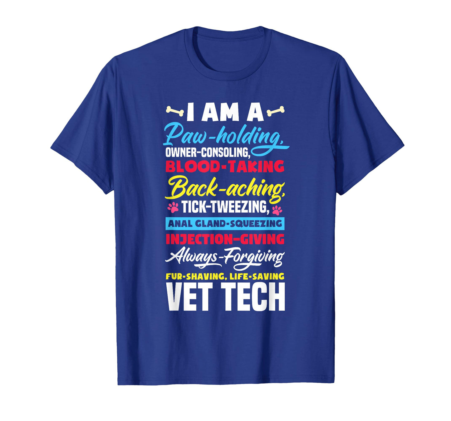 Vet Tech Paw Holding Funny Veterinary Technician T-Shirt