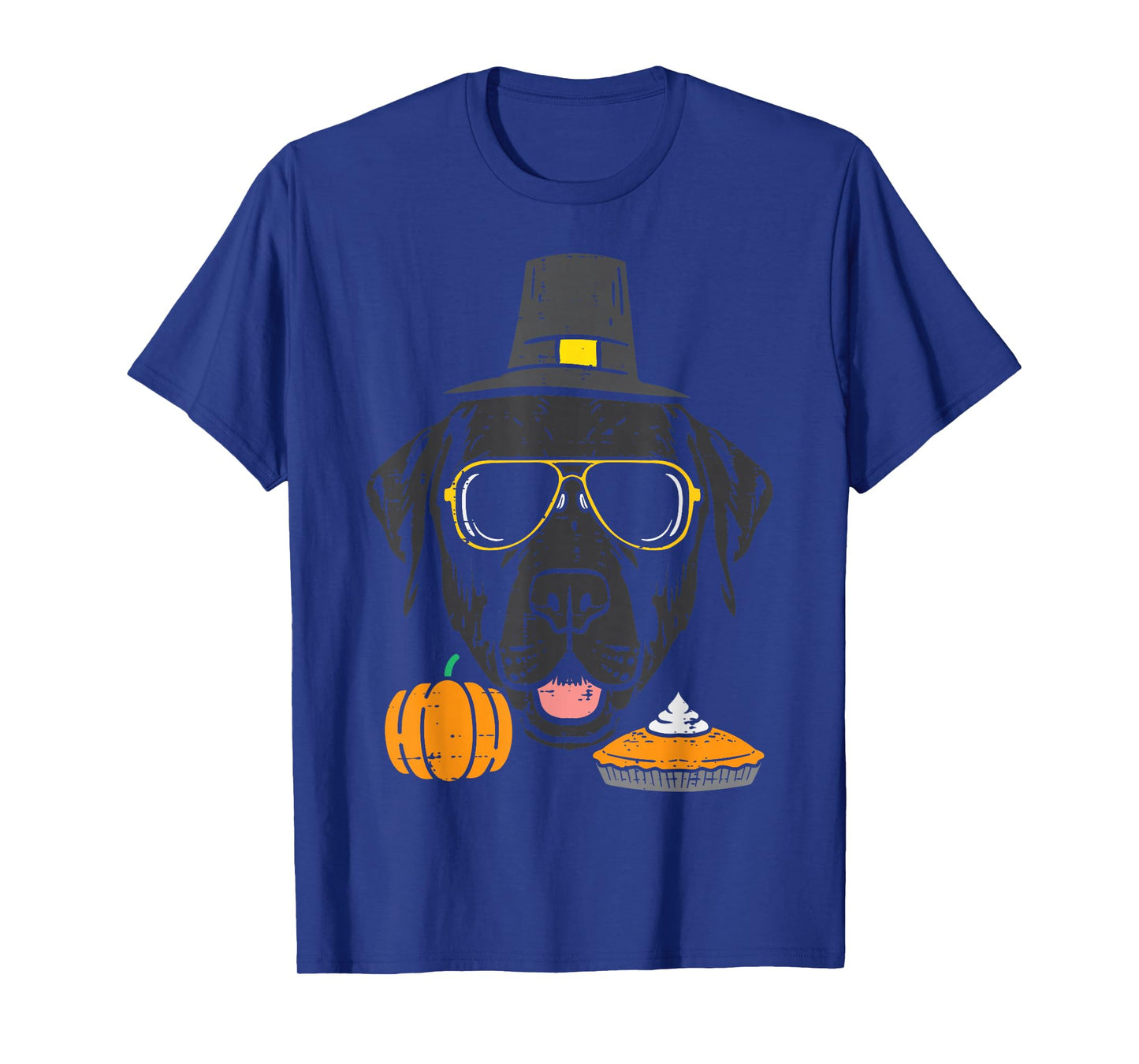 Pilgrim Black Labrador Cute Thanksgiving Dog Men Women Kids T-Shirt