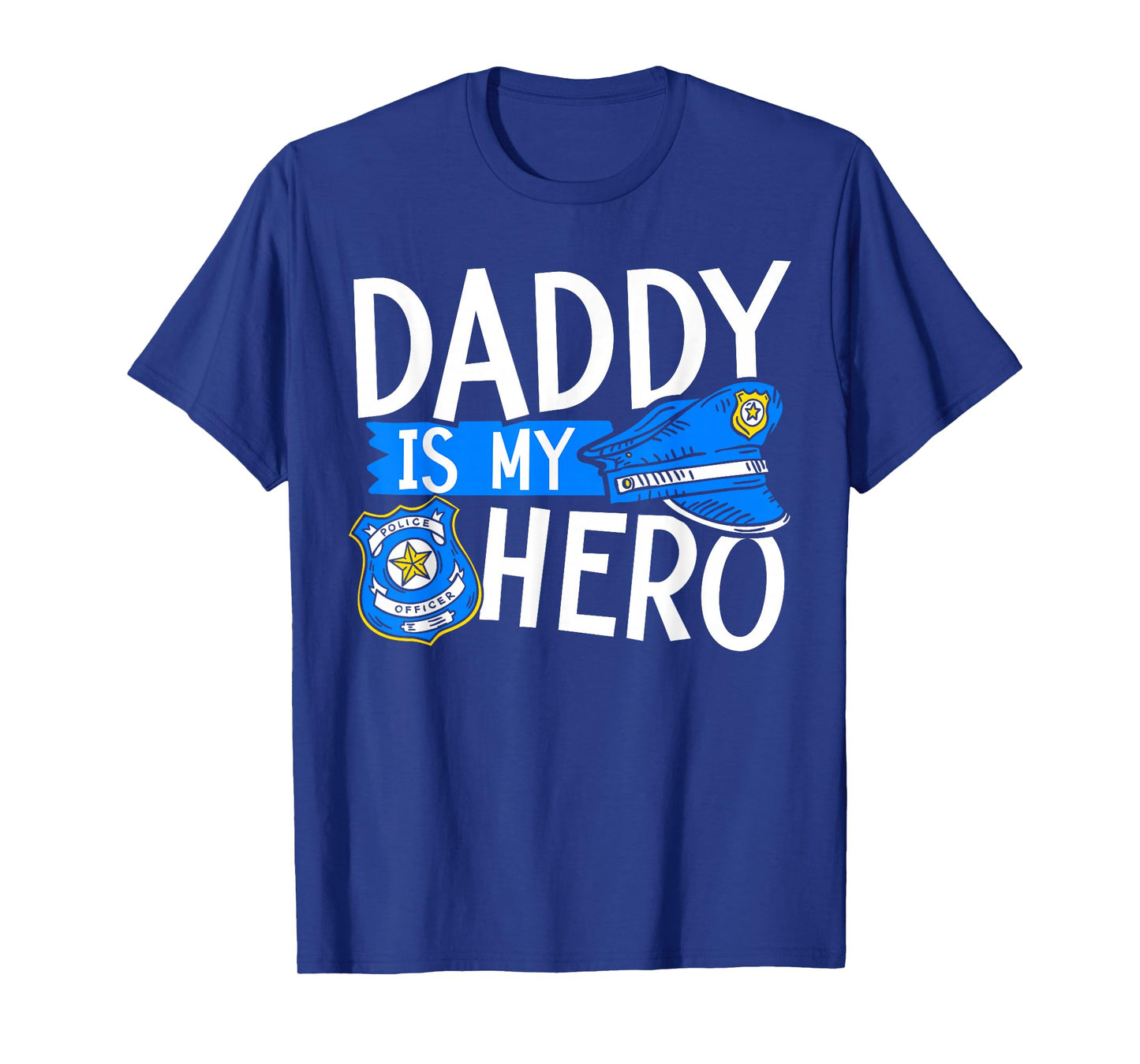 Daddy Is My Hero Kids Police Thin Blue Line Law Enforcement T-Shirt