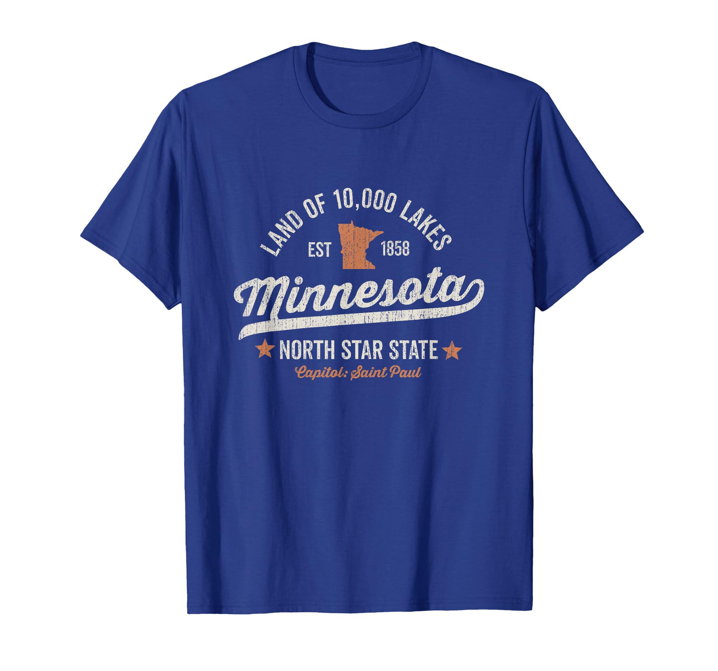 Minnesota Vintage Sports Design North Star State Rough T-Shirt