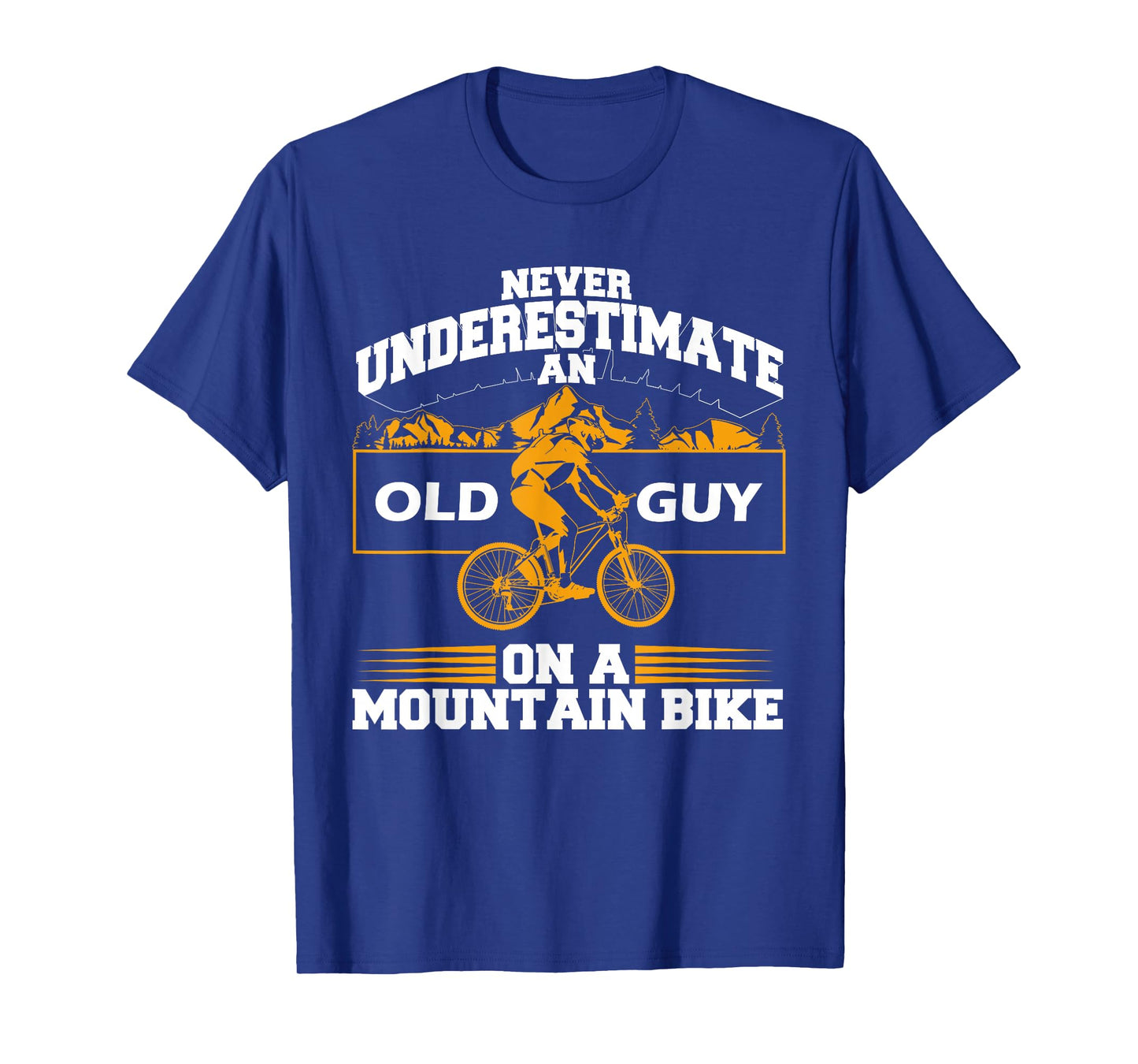 Funny Old Biker Mountain Bike Gift | Cute Bicycle Riders Men T-Shirt
