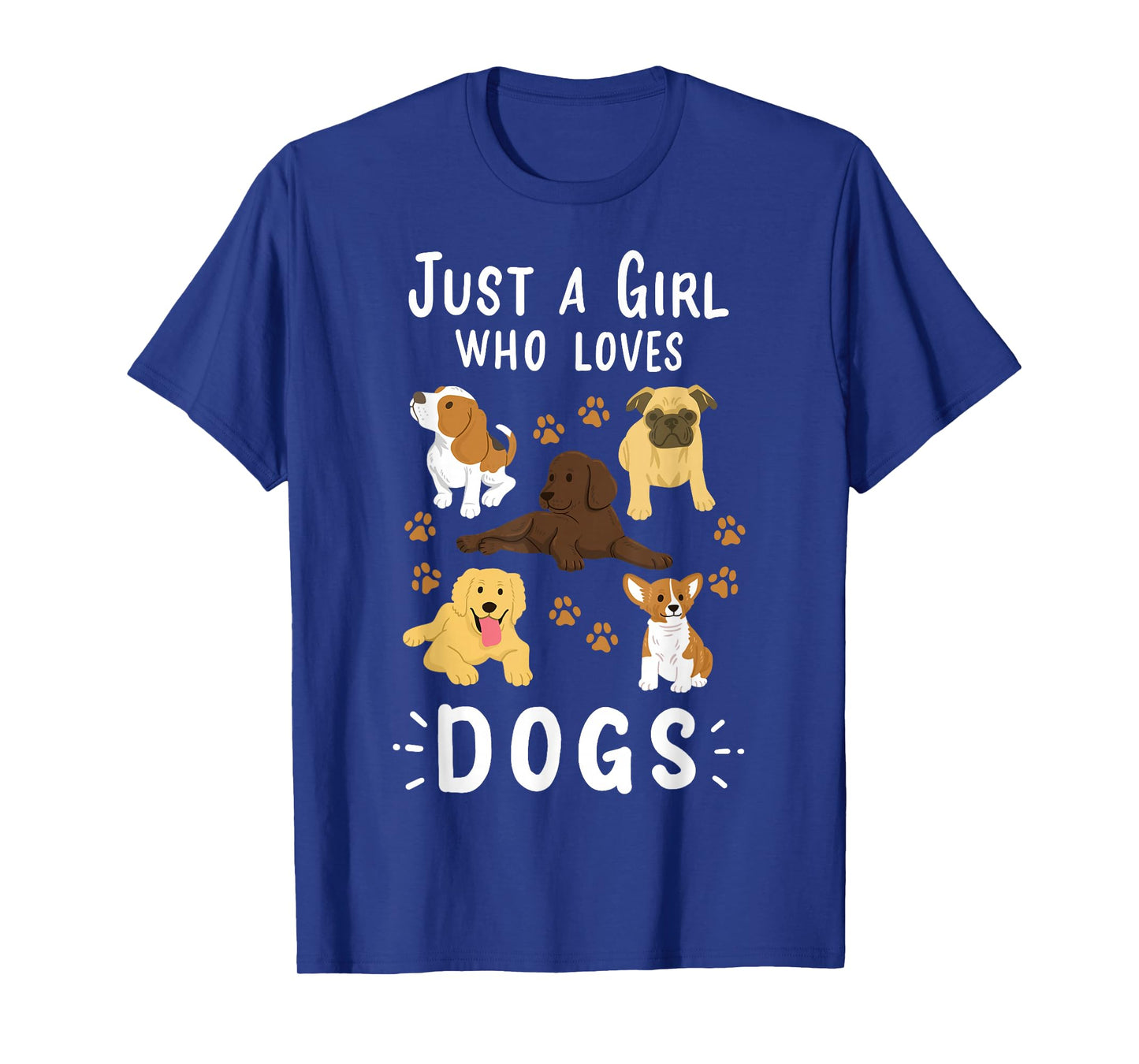Just a Girl Who Loves Dogs Dog Lover T-Shirt