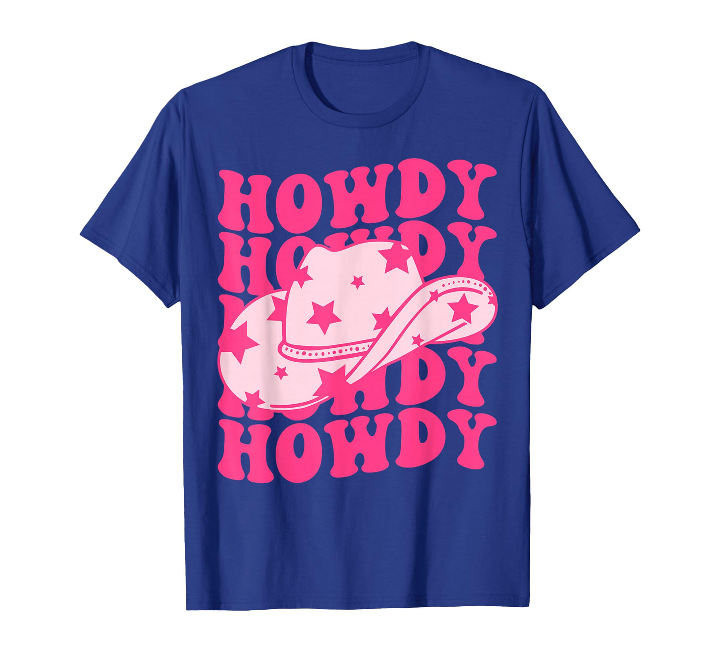 Western Country Rodeo Cowgirl Hat Women Girls Groovy Howdy T-Shirt