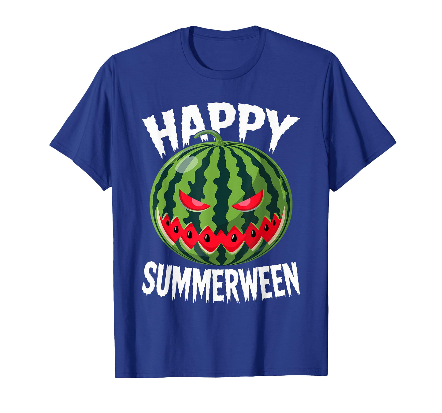 Watermelon Jackolantern Summer Halloween Happy Summerween T-Shirt