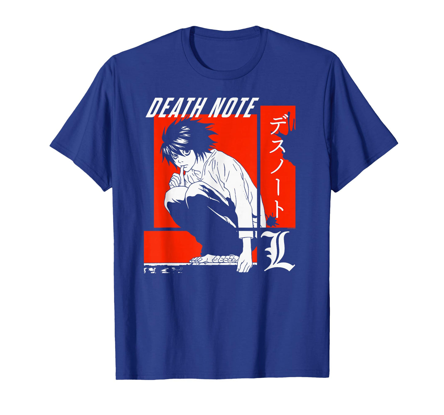 Death Note Retro Blocks L Anime T-Shirt