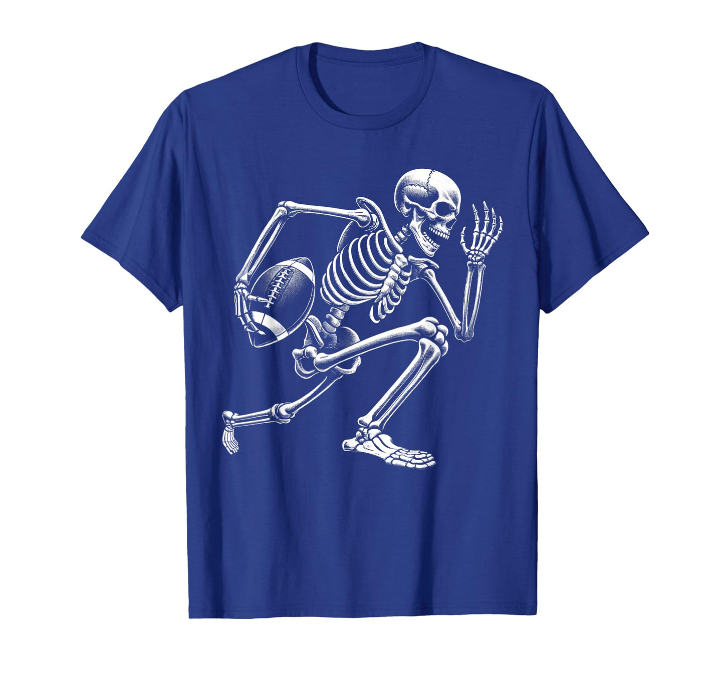 Football Skeleton Playing Football Halloween Skull Lover T-Shirt