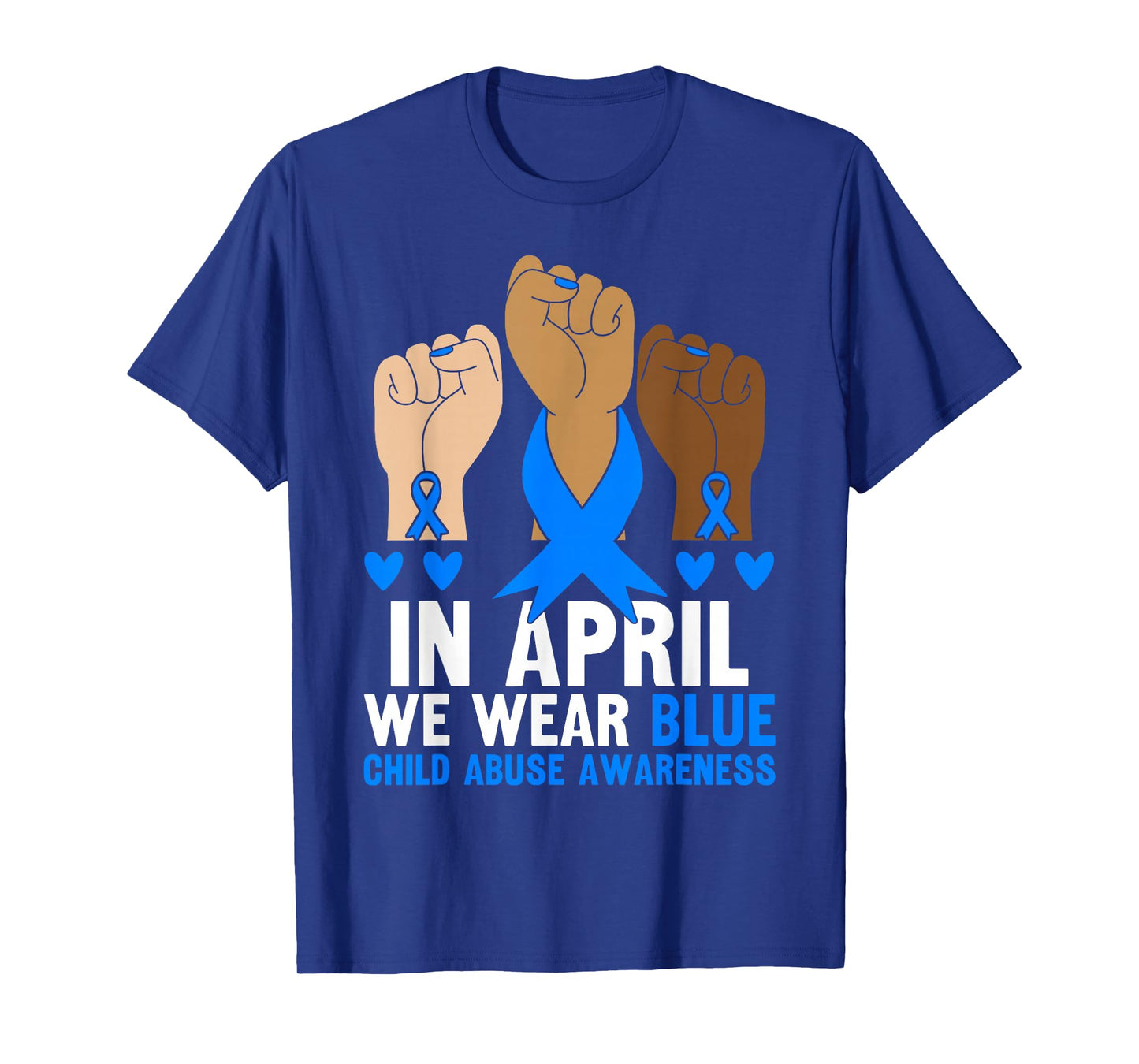 in April We Wear Blue Child Abuse Awareness Kids Abus T-Shirt