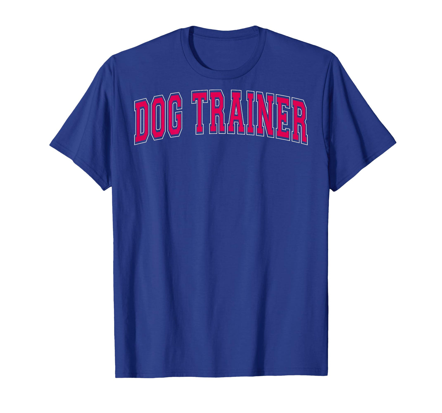 Dog Trainer Retro Varsity Arched Red Letters On The Back T-Shirt