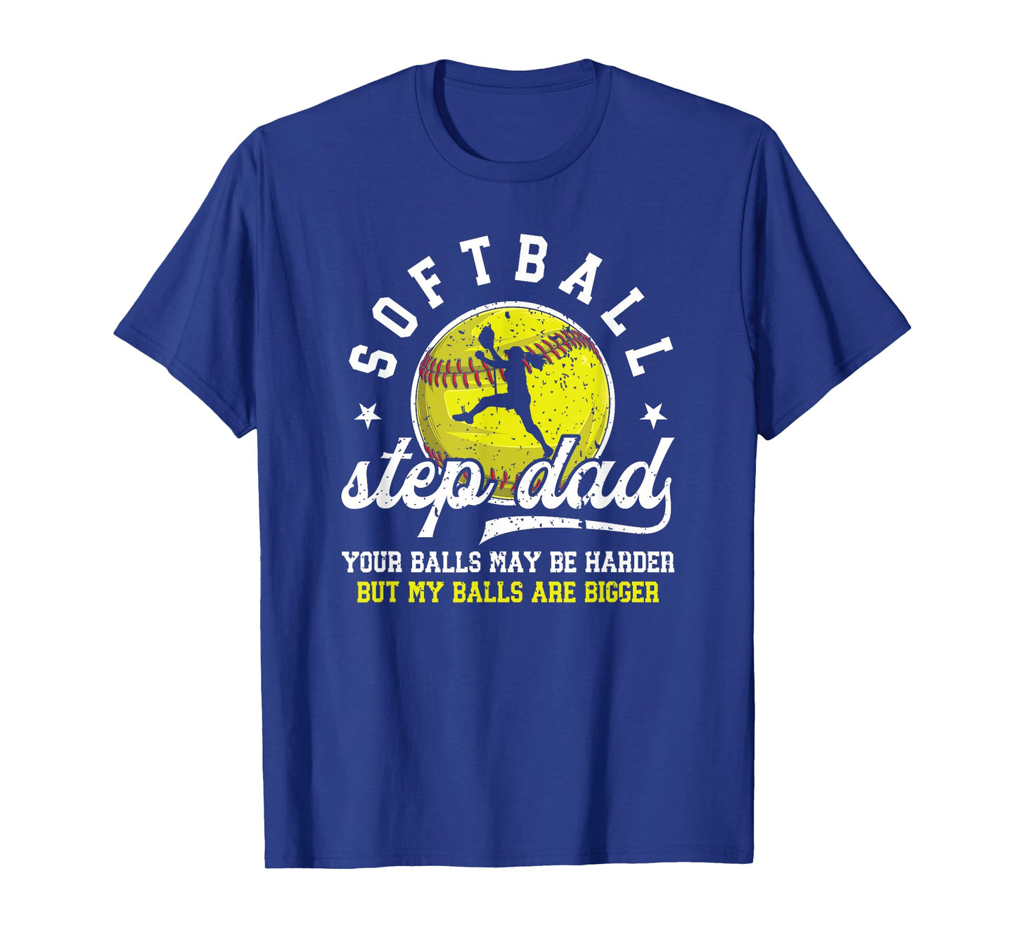 Funny Softball Step Dad Of A Softball Player Stepfather T-Shirt
