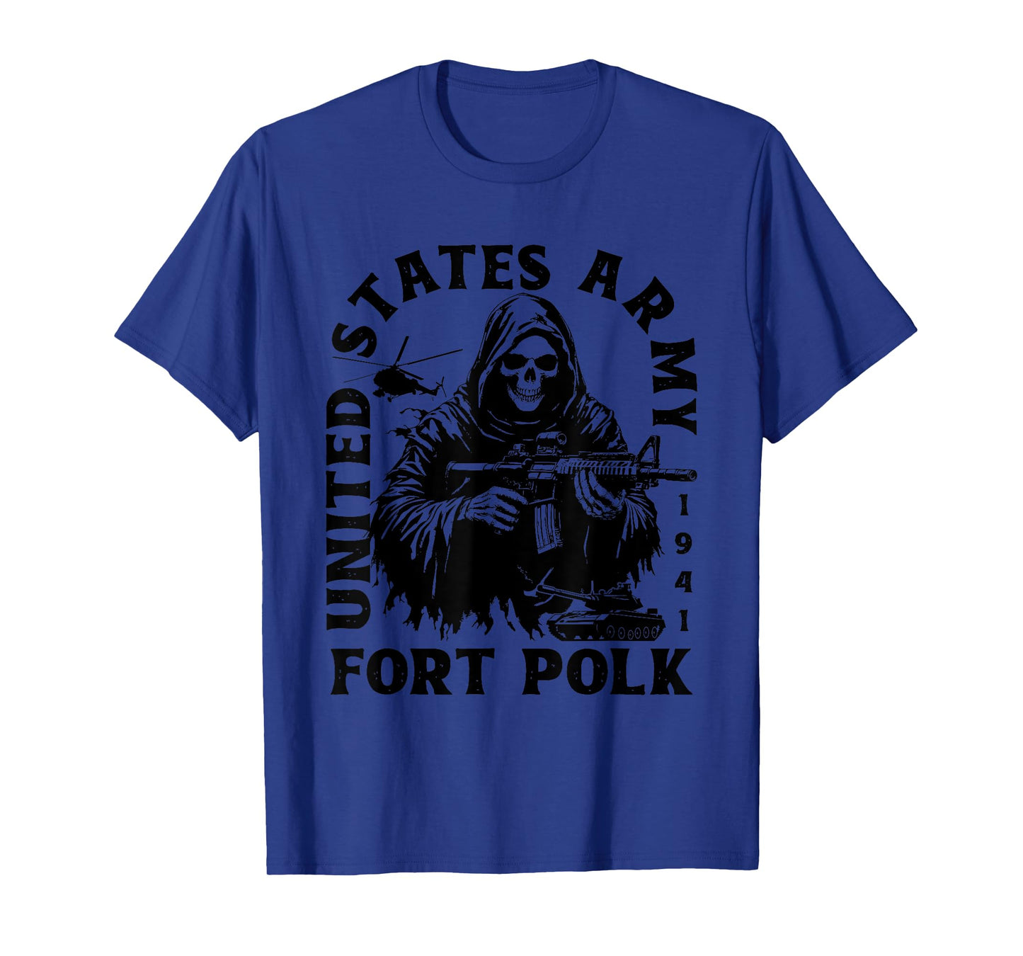 Fort Polk Louisiana LA US Military Base Veteran T-Shirt - Unisex-Adults, Grey, Small, Short Sleeve, Modern, Letter Print, Military, Training, T-Shirt
