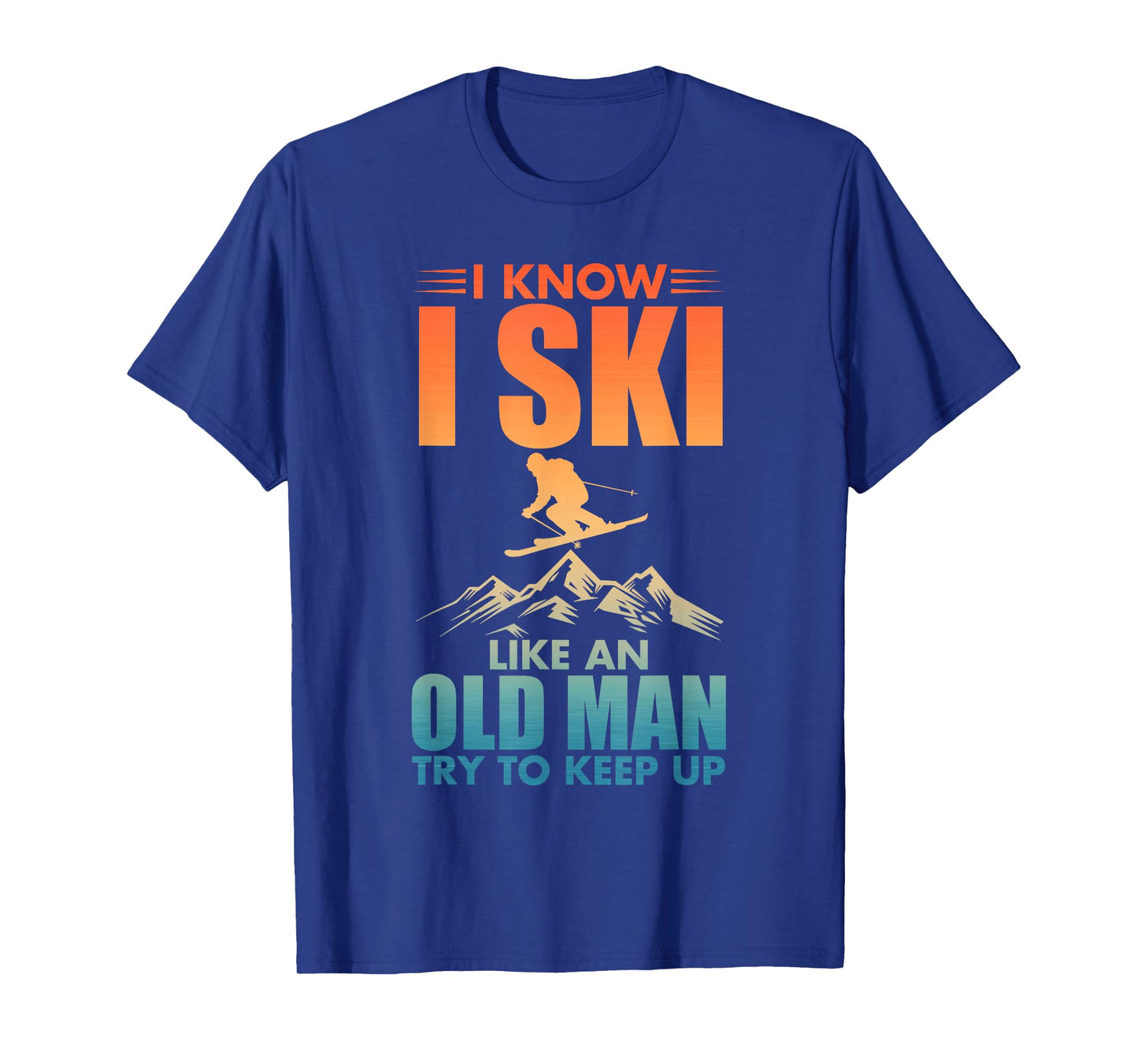 Best Ski Art for Grandpa Men Skiing Nordic Skier Skiing T-Shirt
