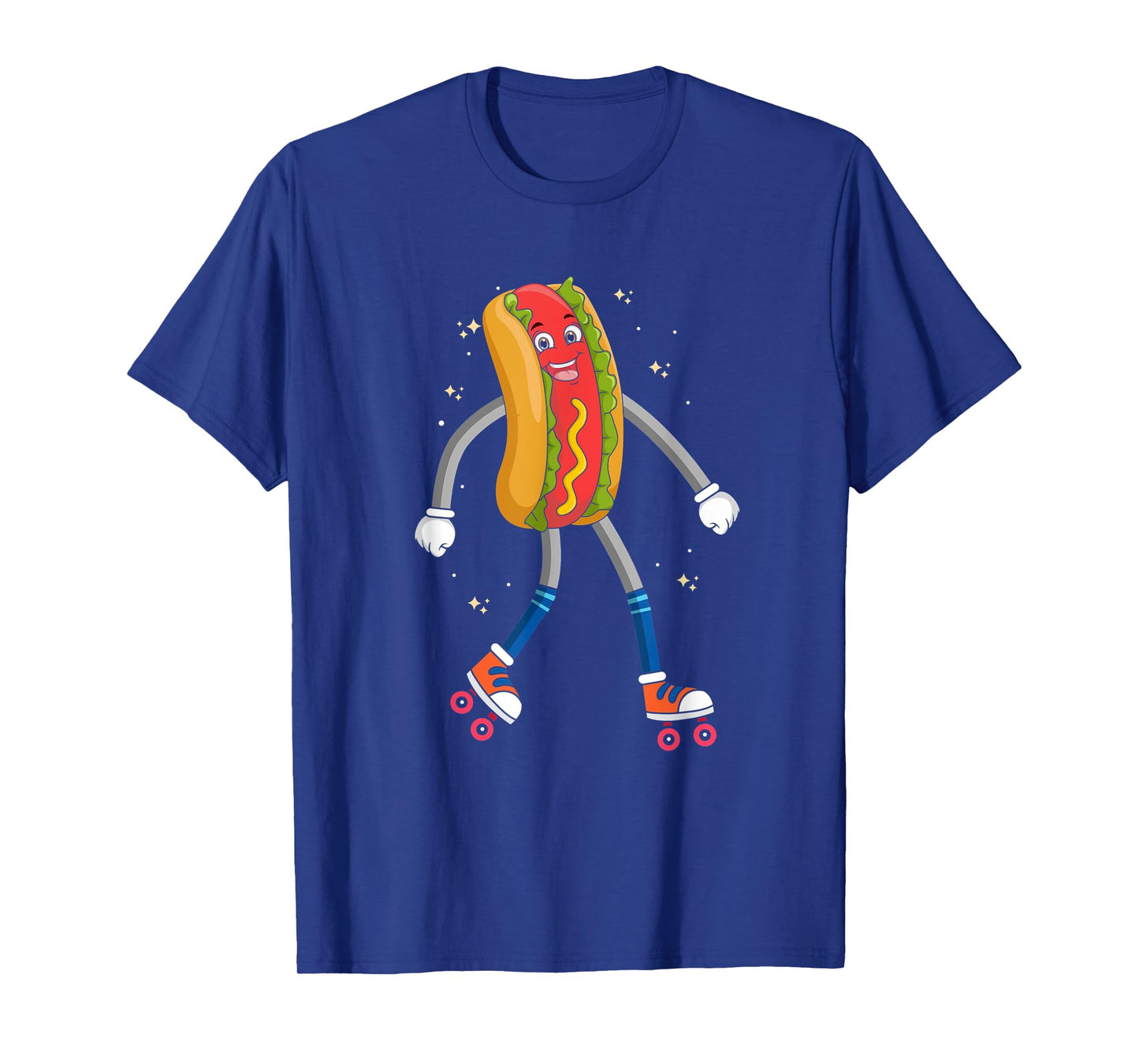 Hot Dog on Rollerskates, Roller Blades Skater Skating Hotdog T-Shirt