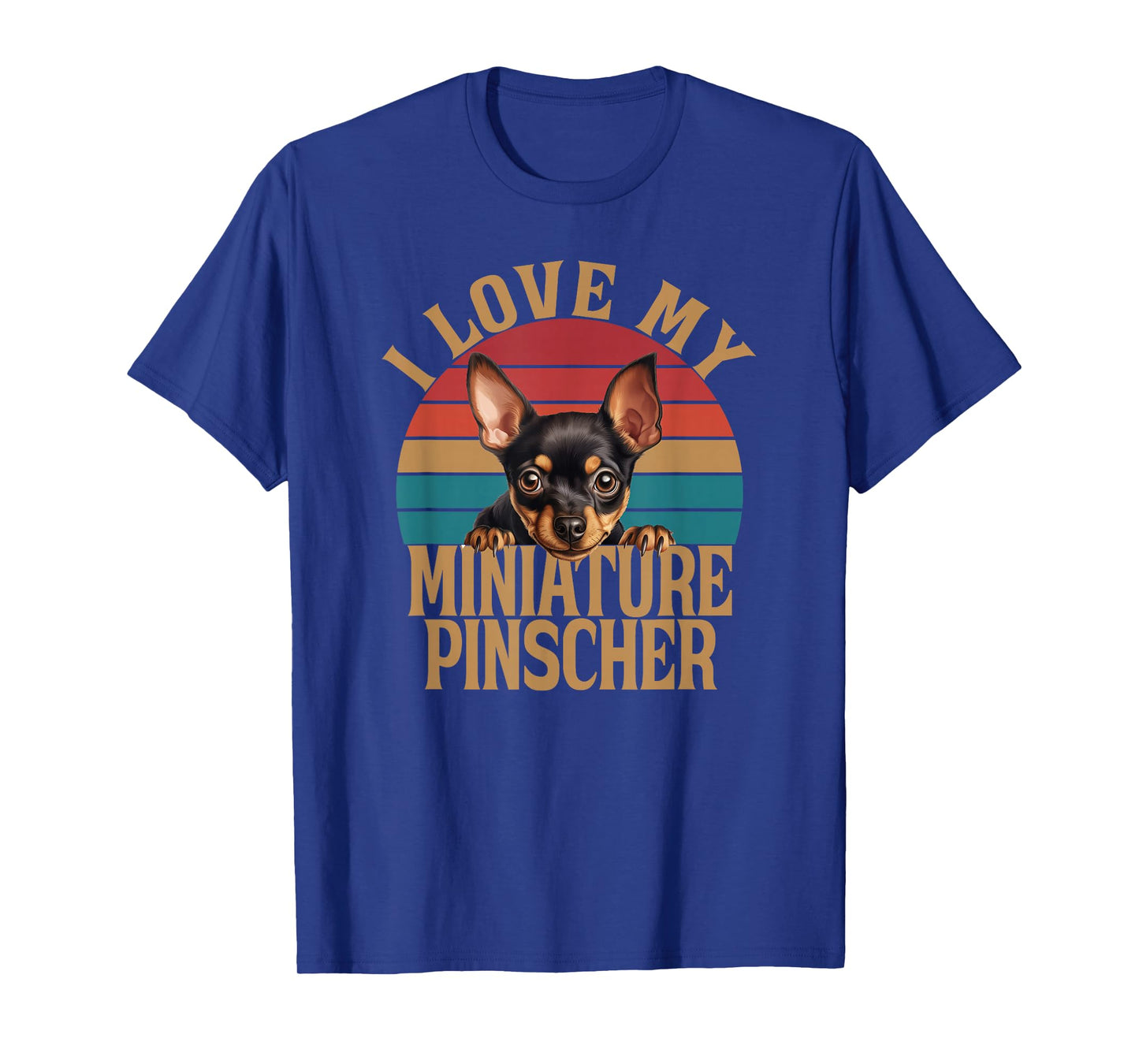 I Love My Min Pin Miniature Pinscher Dog Breed Funny Canine T-Shirt