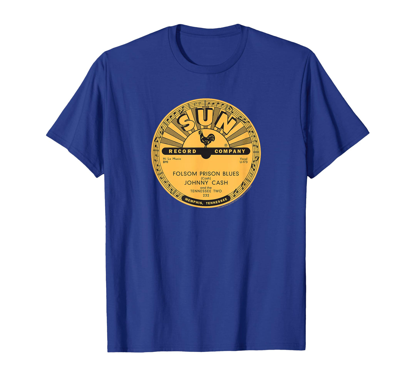 Sun Records Vinyl Johnny Cash Folsom Prison Blues T-Shirt