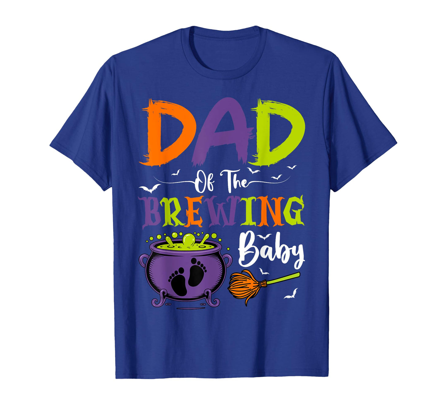 Dad Of The Brewing Baby Witch Baby Shower Halloween T-Shirt