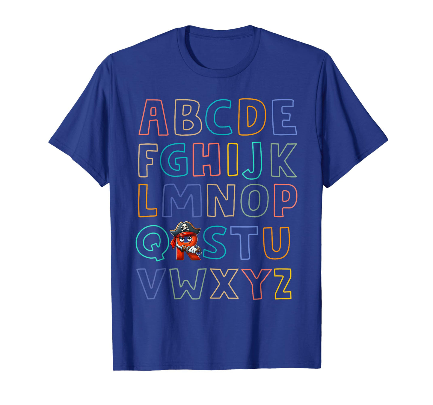 Funny Pirate Day Abc's Alphabet R Bandana Eyepatch Halloween T-Shirt