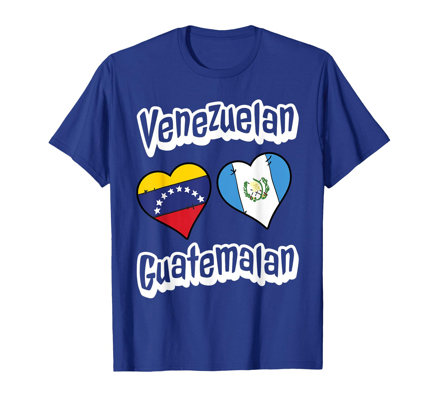 Venezuelan Guatemalan Flag Heart Combo Venezuela Guatemala T-Shirt