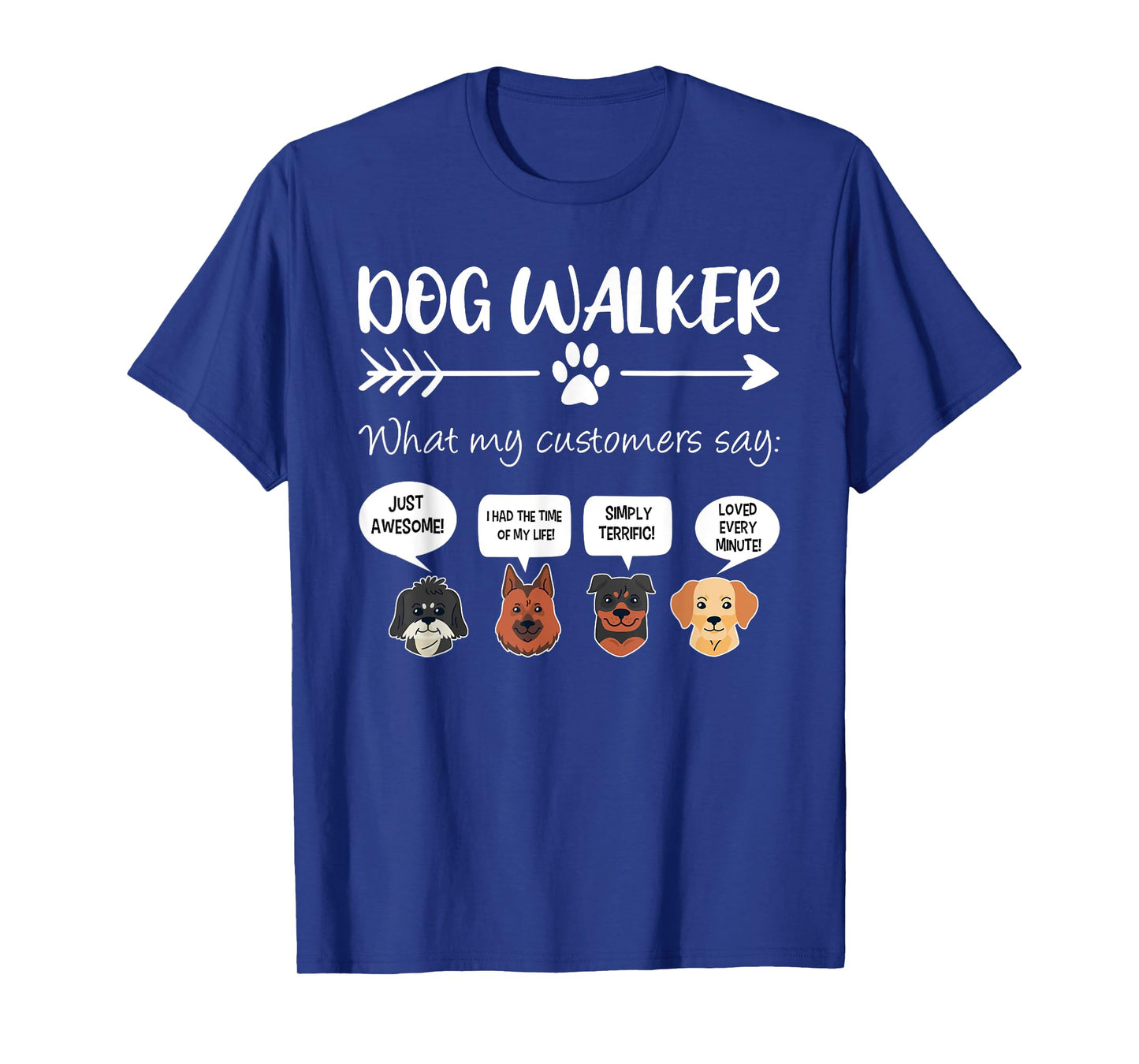Dog Walker Shirt Dog Walking Gift Funny Cute Dog Faces T-Shirt for Men Women Girls Kids