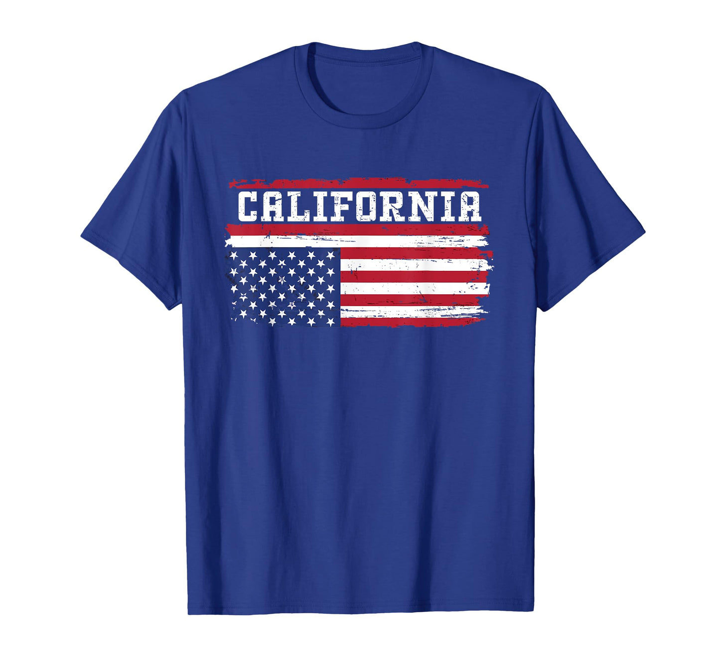 Upside Down American Flag State Of California Patriotic T-Shirt