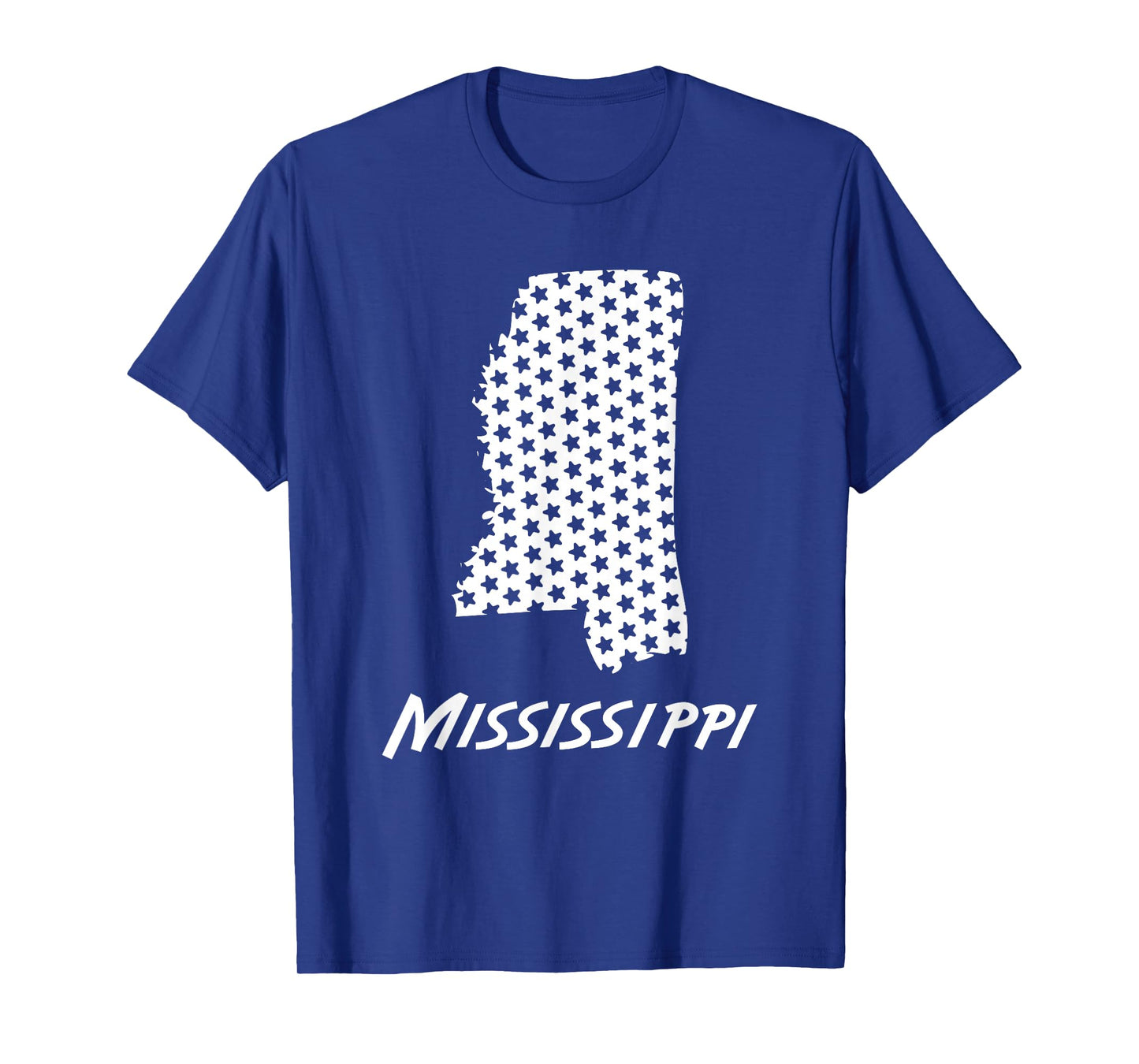 Mississippi USA State Outline Stars Vintage Retro Design T-Shirt