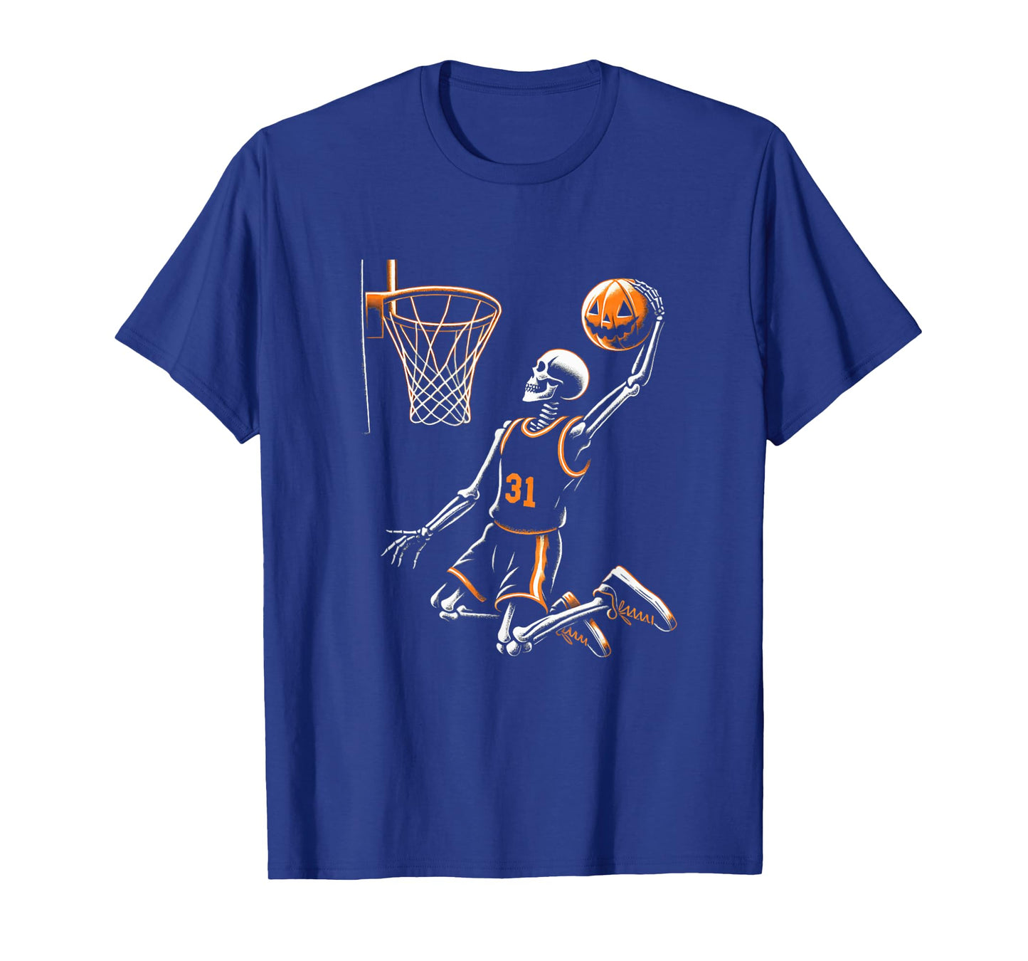 Skeleton Basketball Player Spooky For Halloween T-Shirt