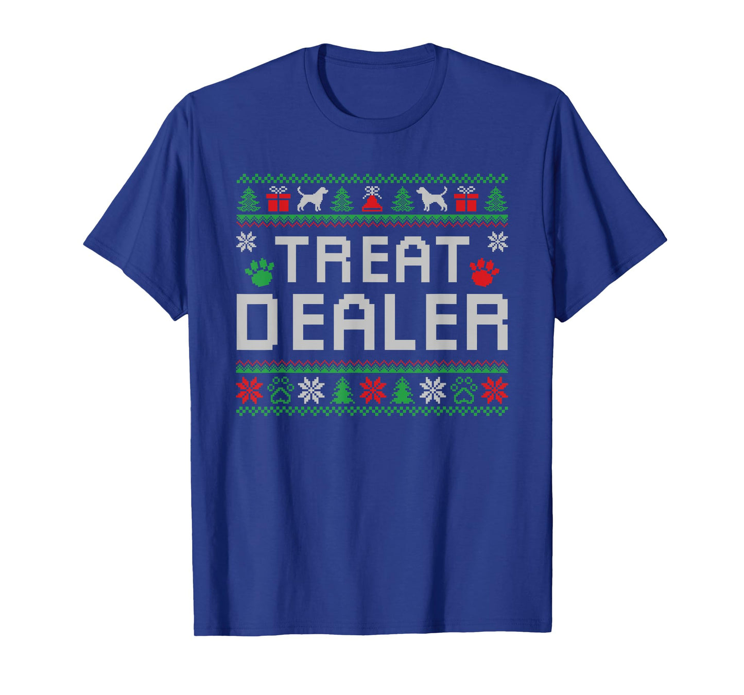 Treat Dealer Christmas Funny Humor Dog Owner Cool Dog Xmas T-Shirt