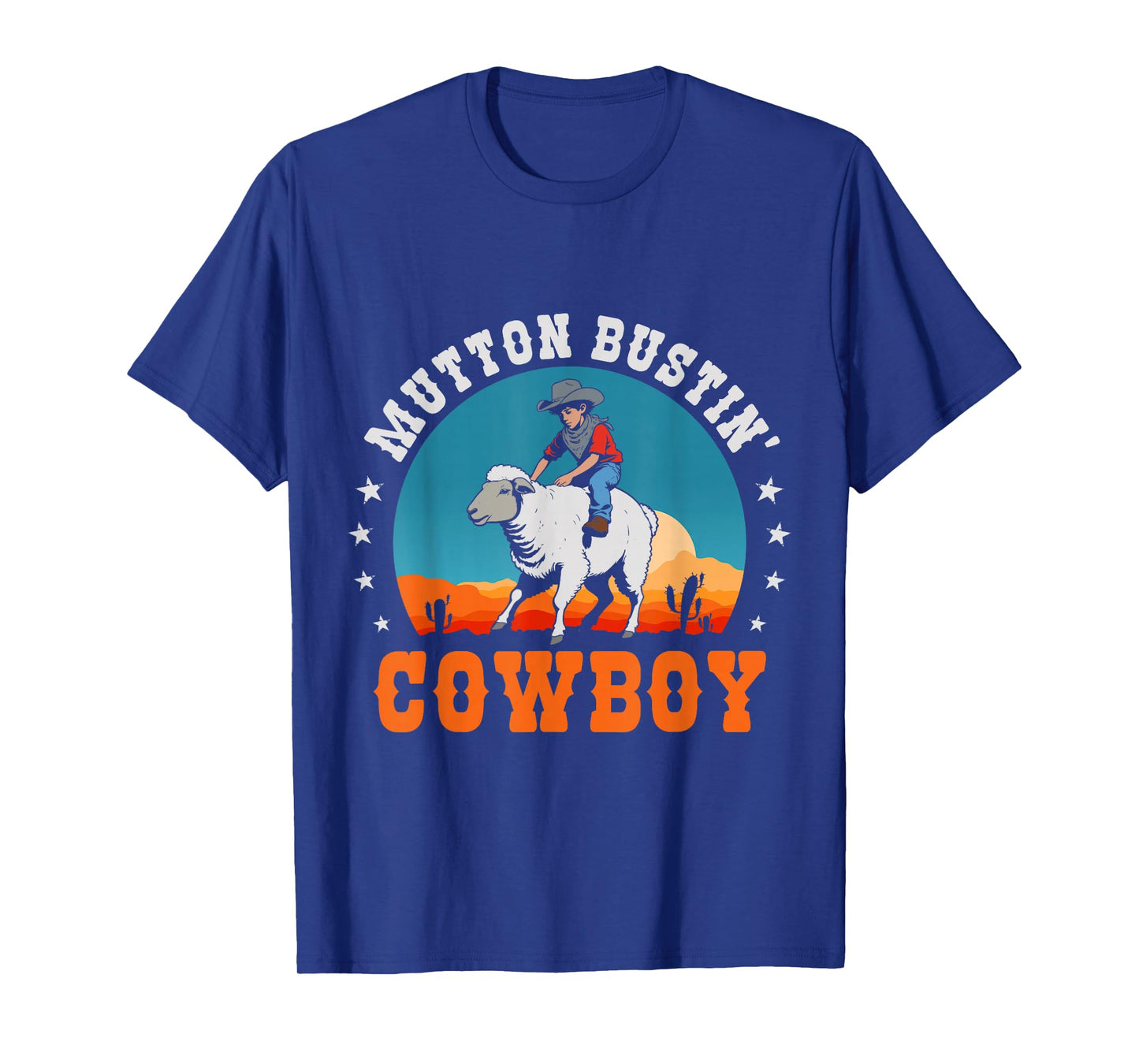 Mutton Busting Cowboy Sheep Riding Mutton Buster Youth Rodeo T-Shirt