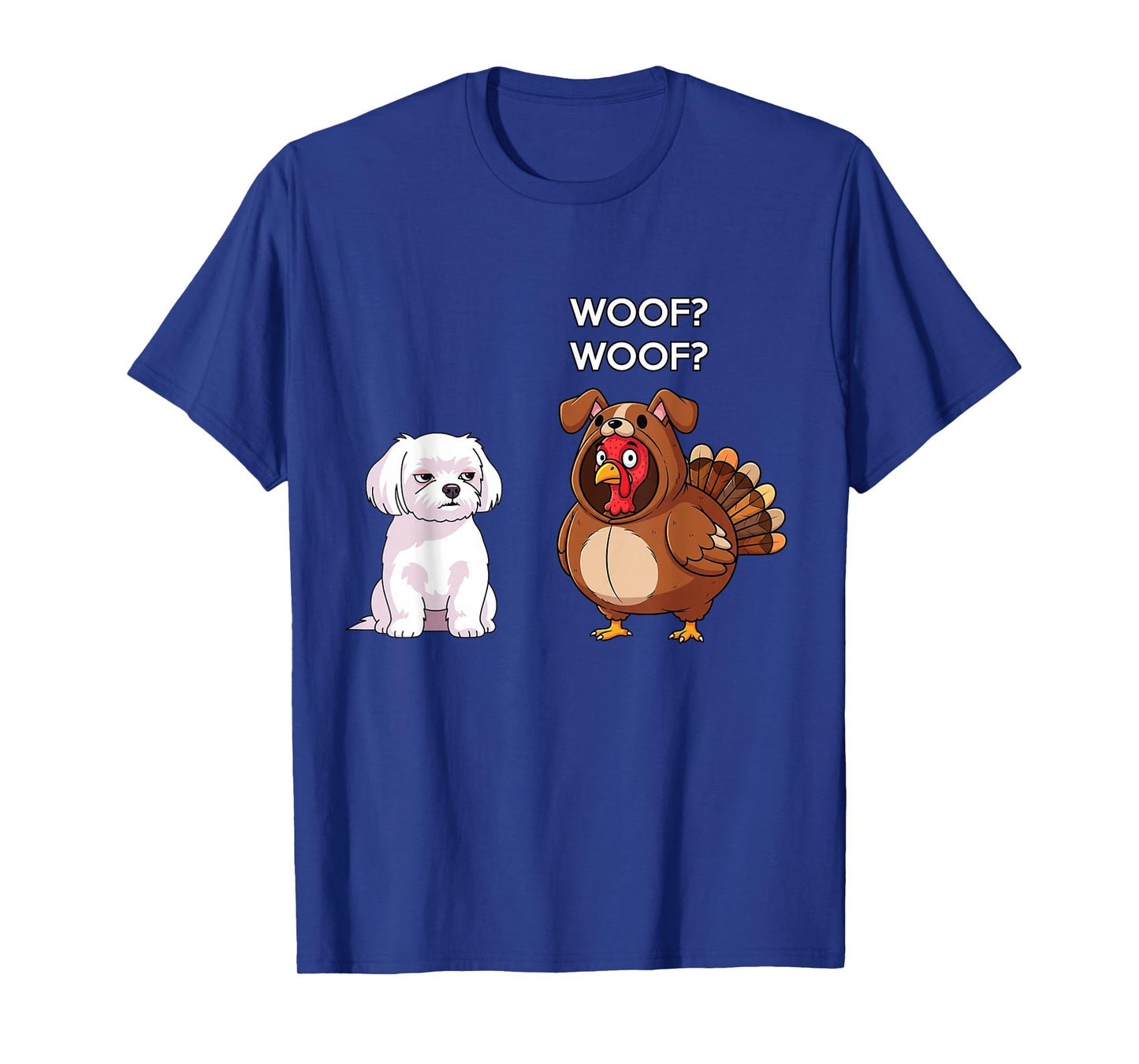 Funny Thanksgiving Maltese and Turkey T-Shirt