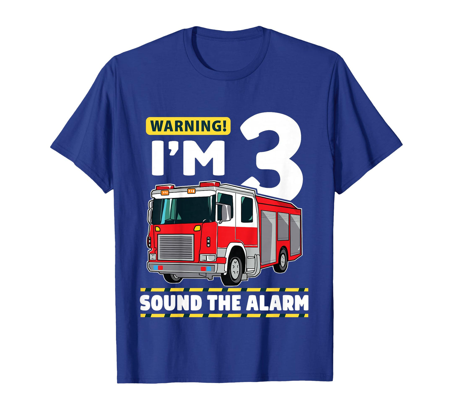 Kids Fire Truck 3 Year Old Firefighter 3rd Birthday Boy Toddler T-Shirt