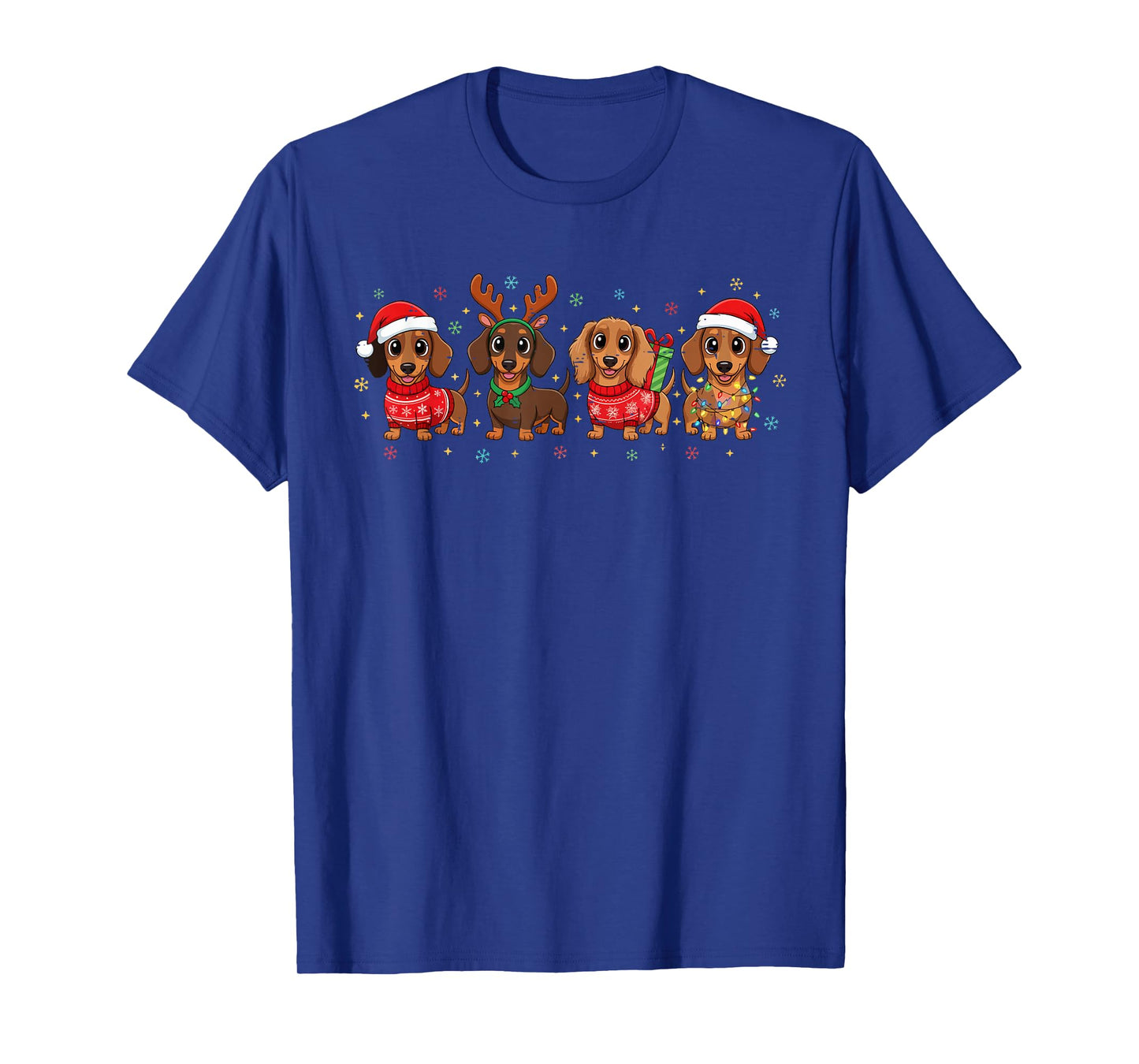 Funny Christmas Dachshund Santa Weiner Dog Lover Cute Xmas T-Shirt