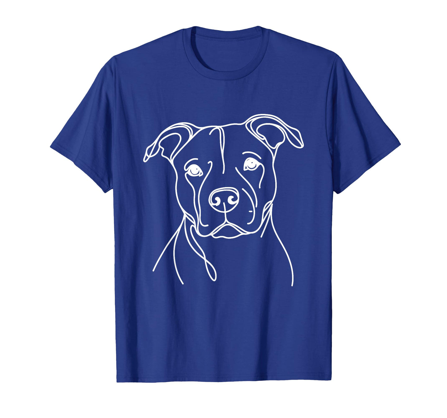 Line Art Dad Mom Dog - Pitbull T-Shirt