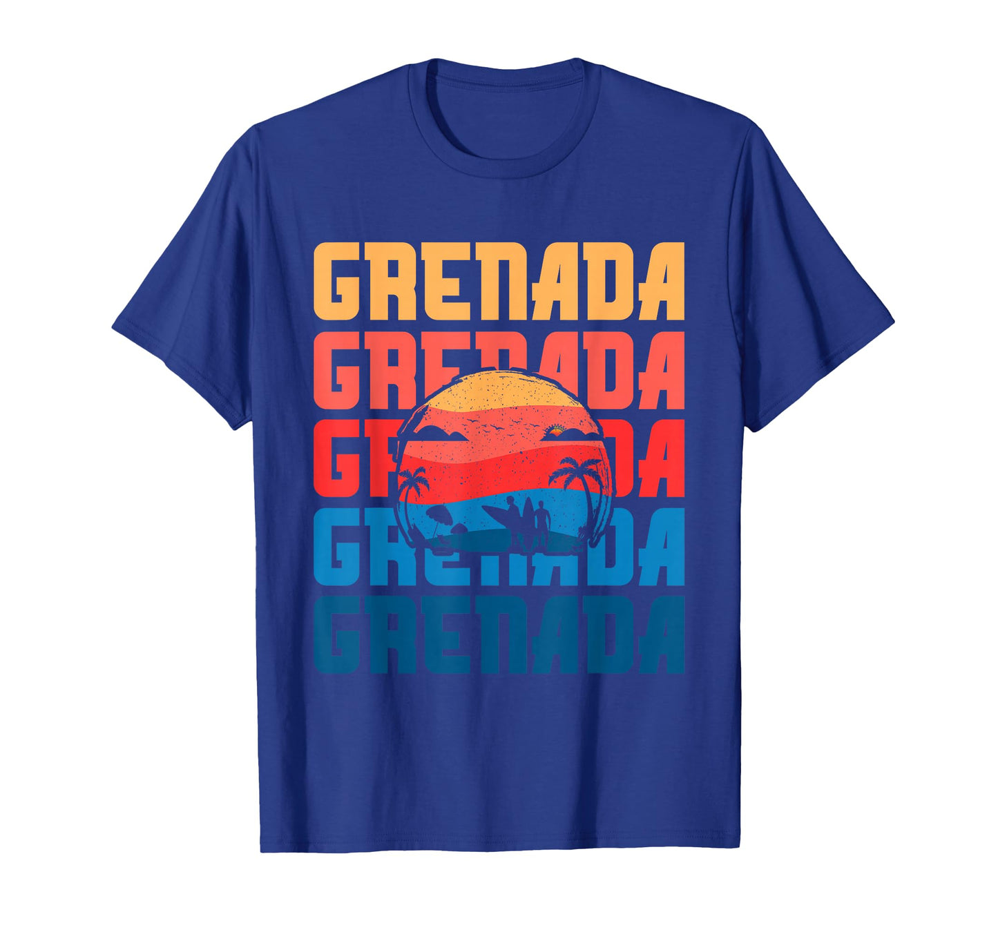Grenada Vacation Grenadian Surfing Souvenir Retro T-Shirt