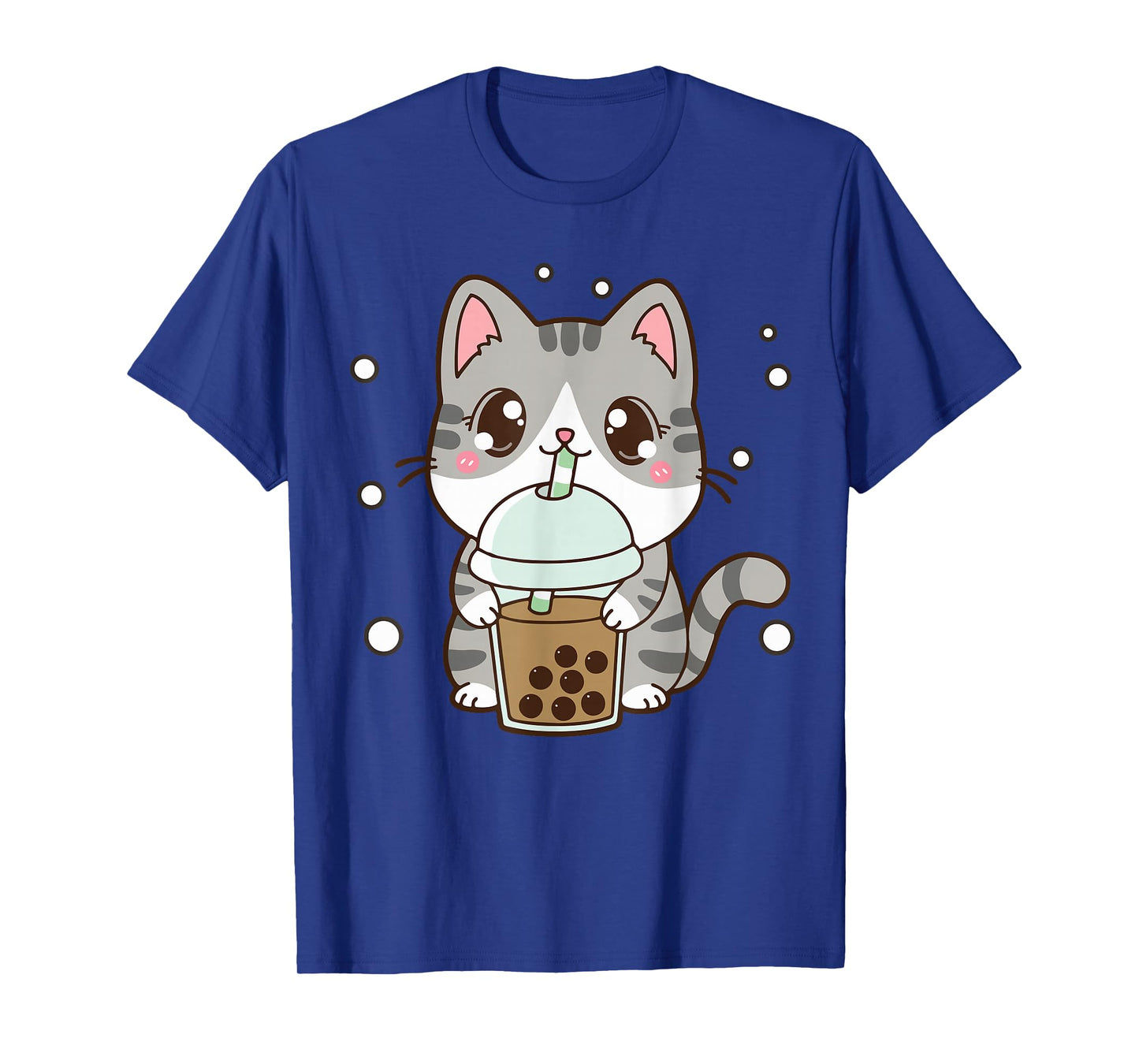 Cat Boba Tea Cat Women Teen Girl Japanese Anime Cute Graphic T-Shirt