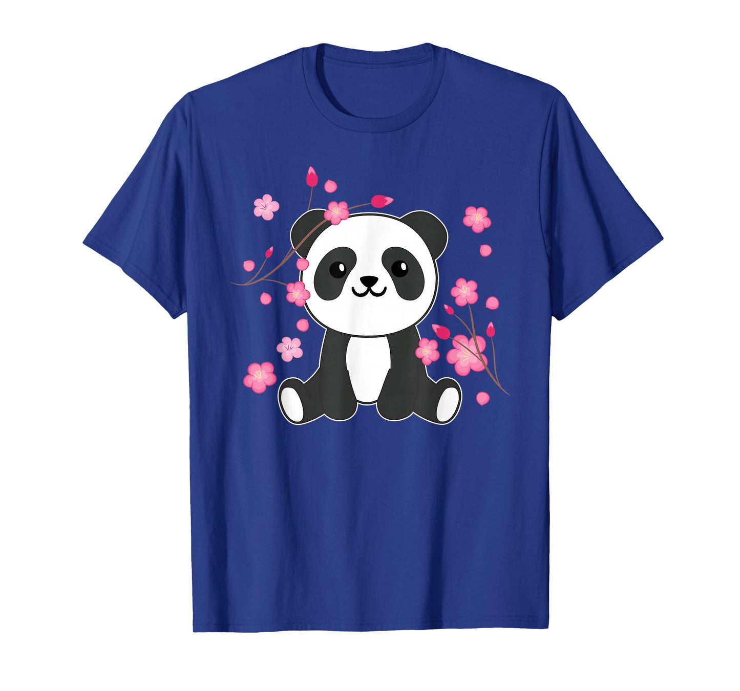Panda Cute Animals for Children Kawaii Cherry Blossoms T-Shirt