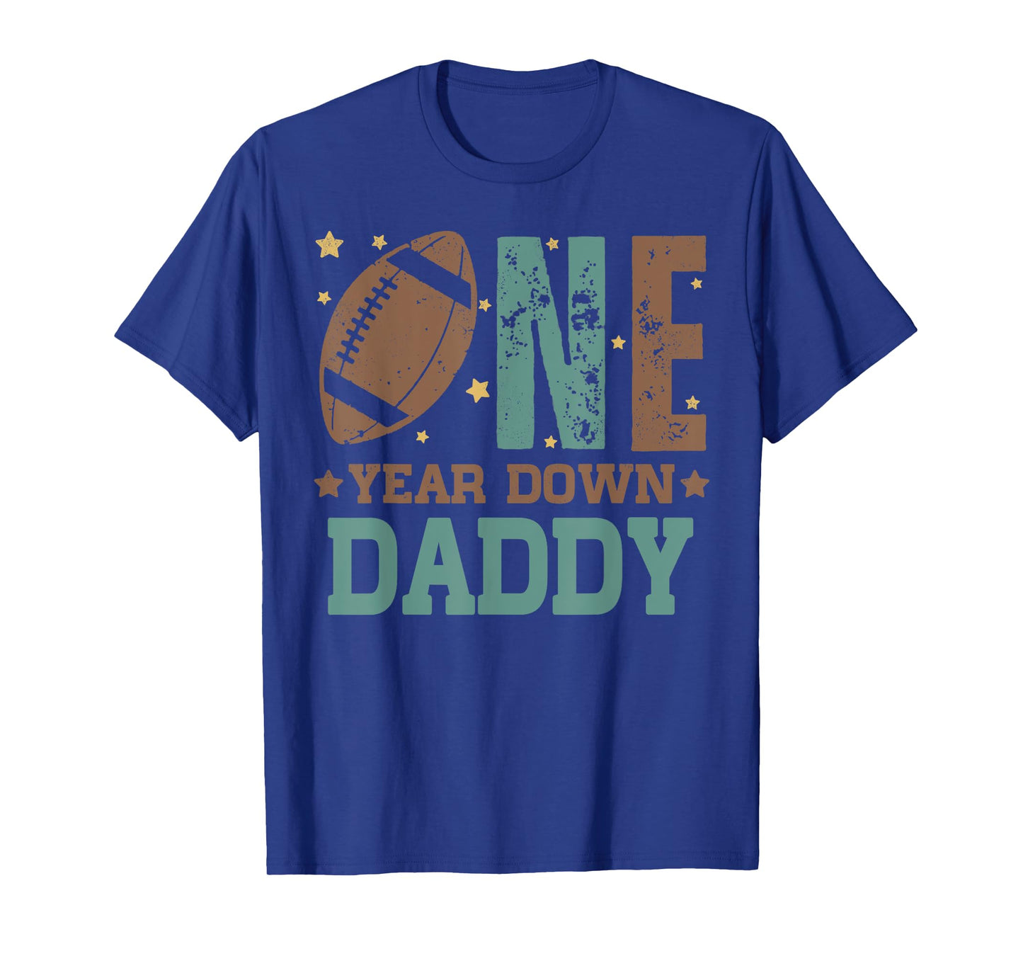 Daddy of the 1 Year old Football 1st Year Down Birthday Boy T-Shirt