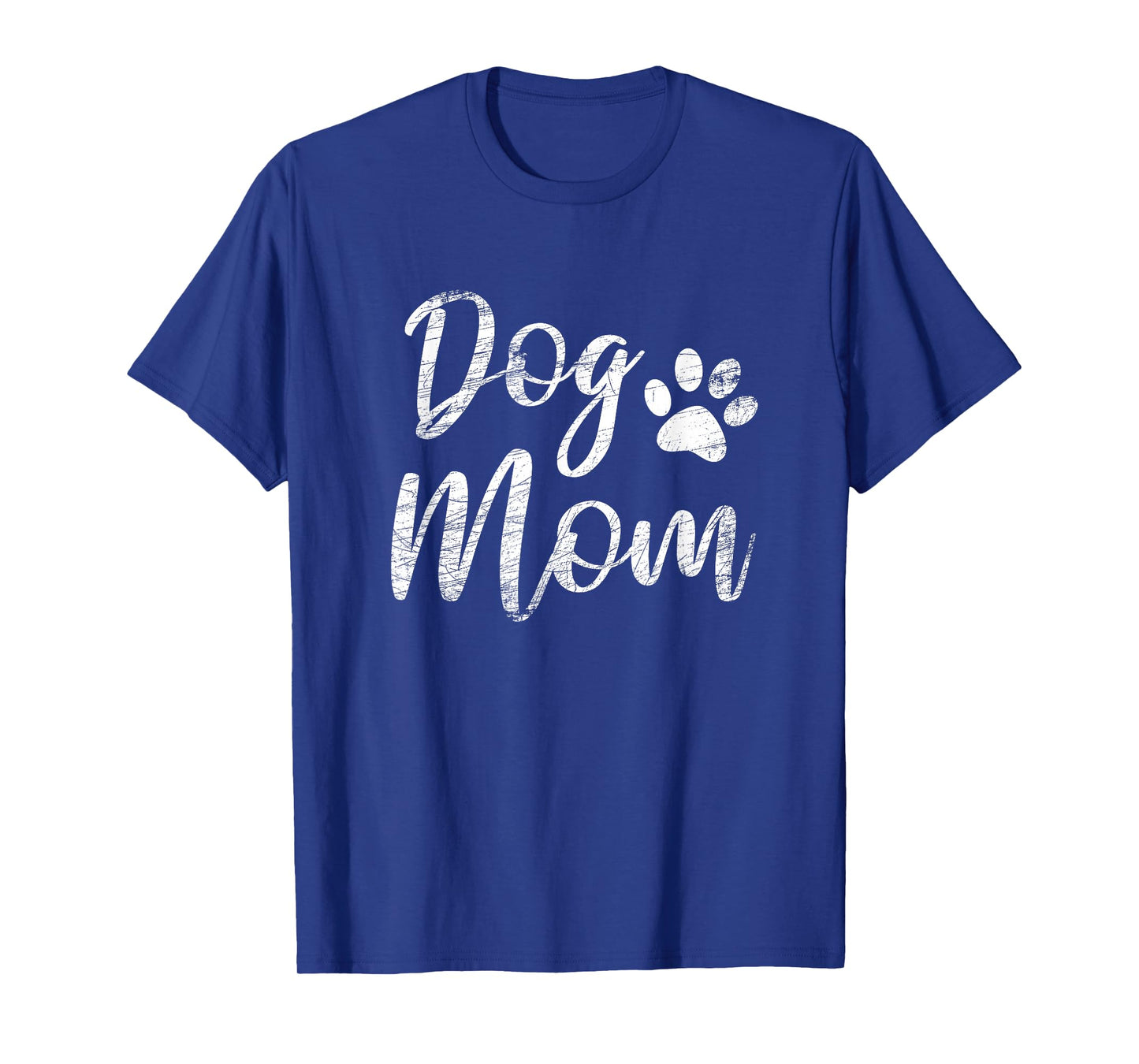 Dog Mom - Vintage/Worn Design - Funny Dog Paw - Classic T-Shirt